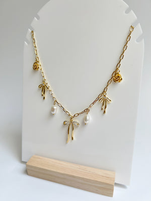 All the Bows Charm Necklace