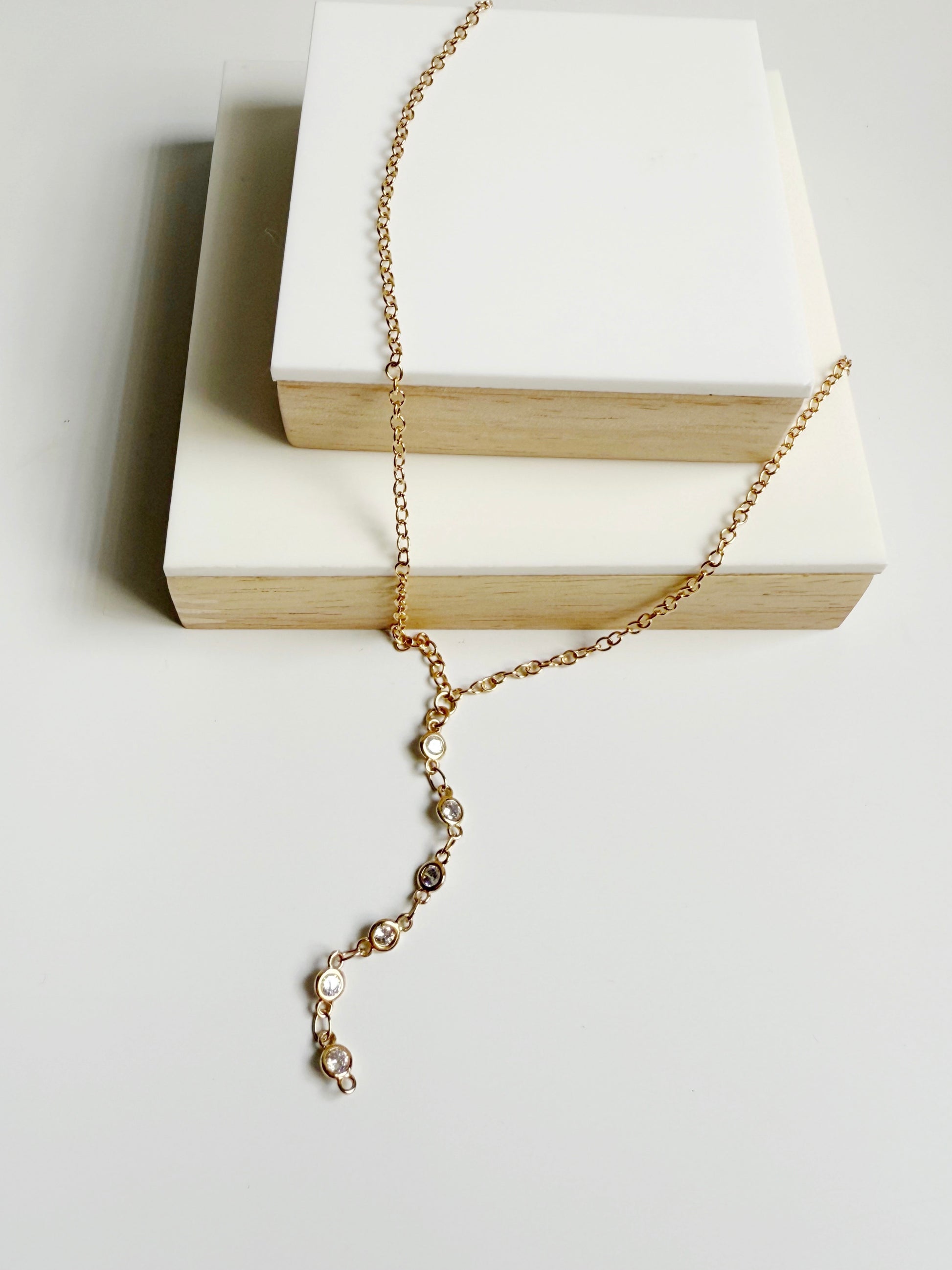 Bezel CZ Lariat