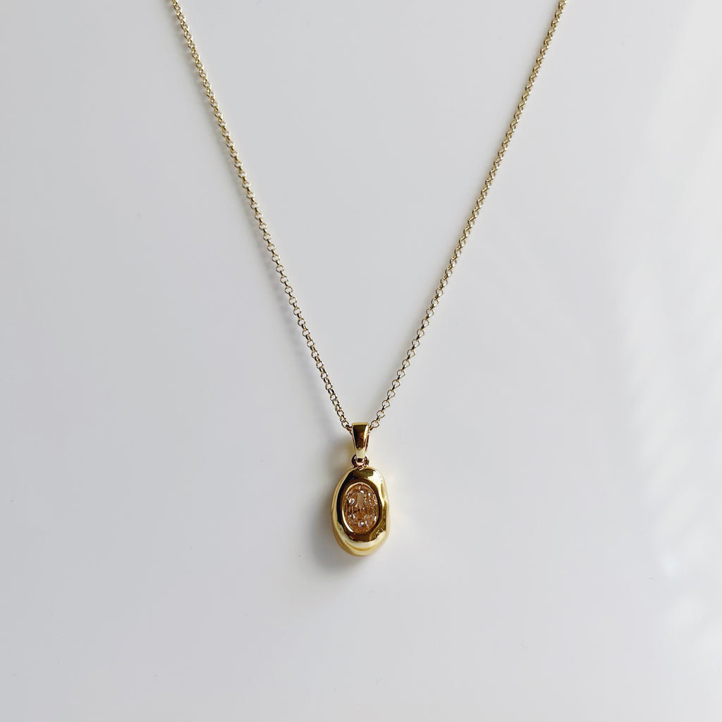 Irregular CZ pendant necklace