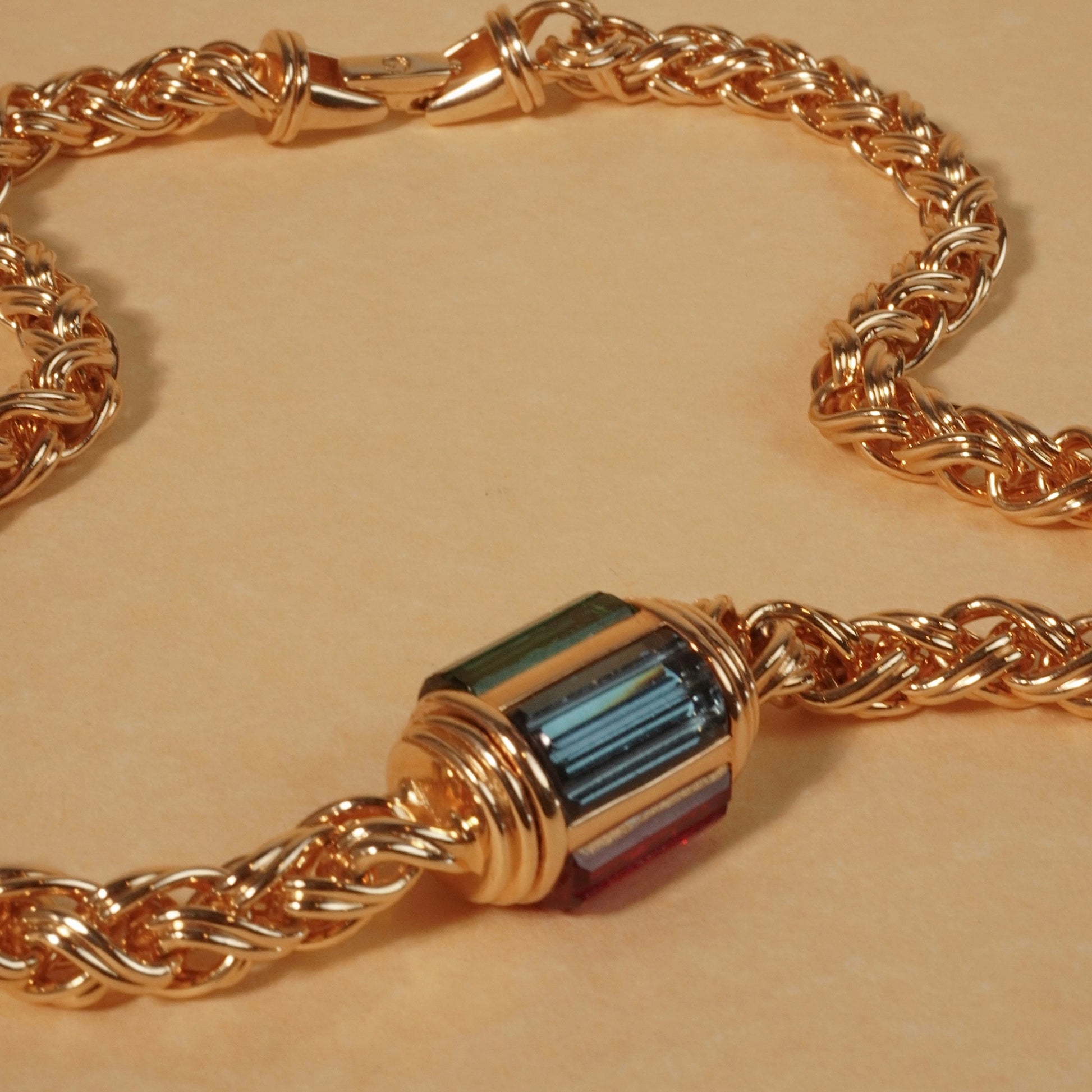 Vintage Swarovski Multicolored Rhinestone Statement Collar Necklace