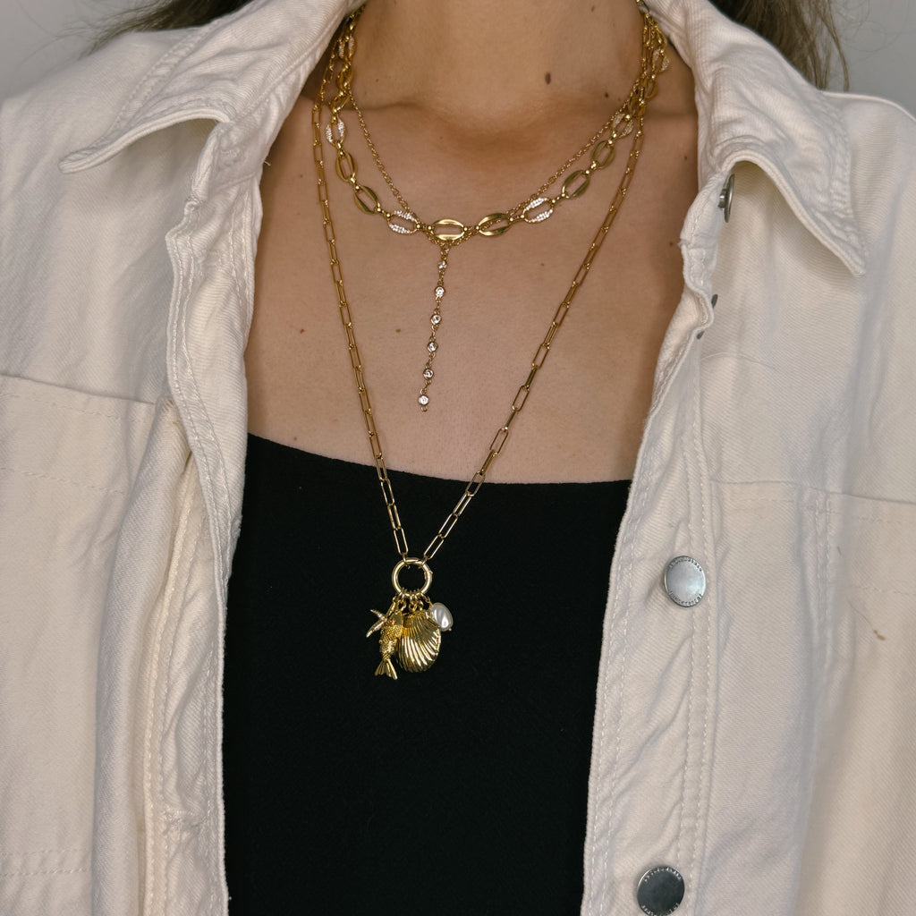 Bezel CZ Lariat