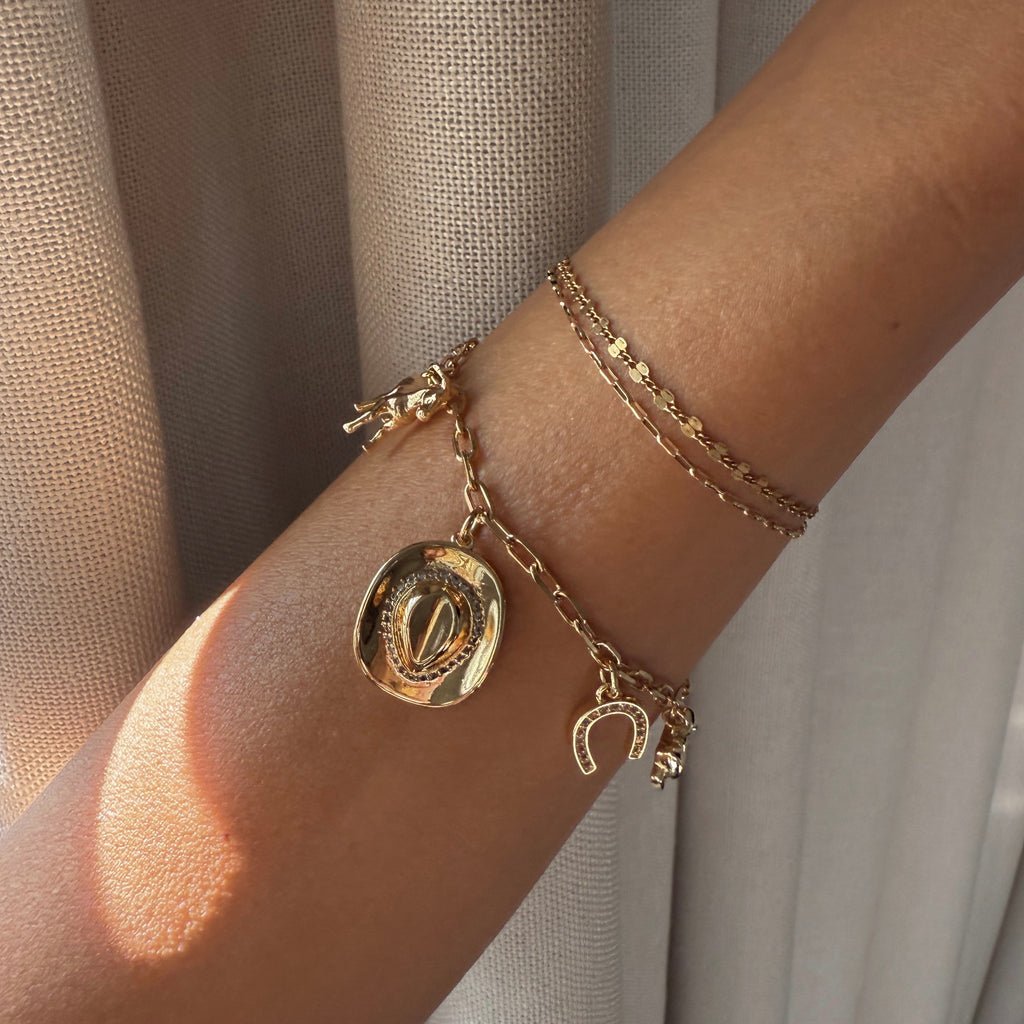 Cowboy Hat Charm Bracelet