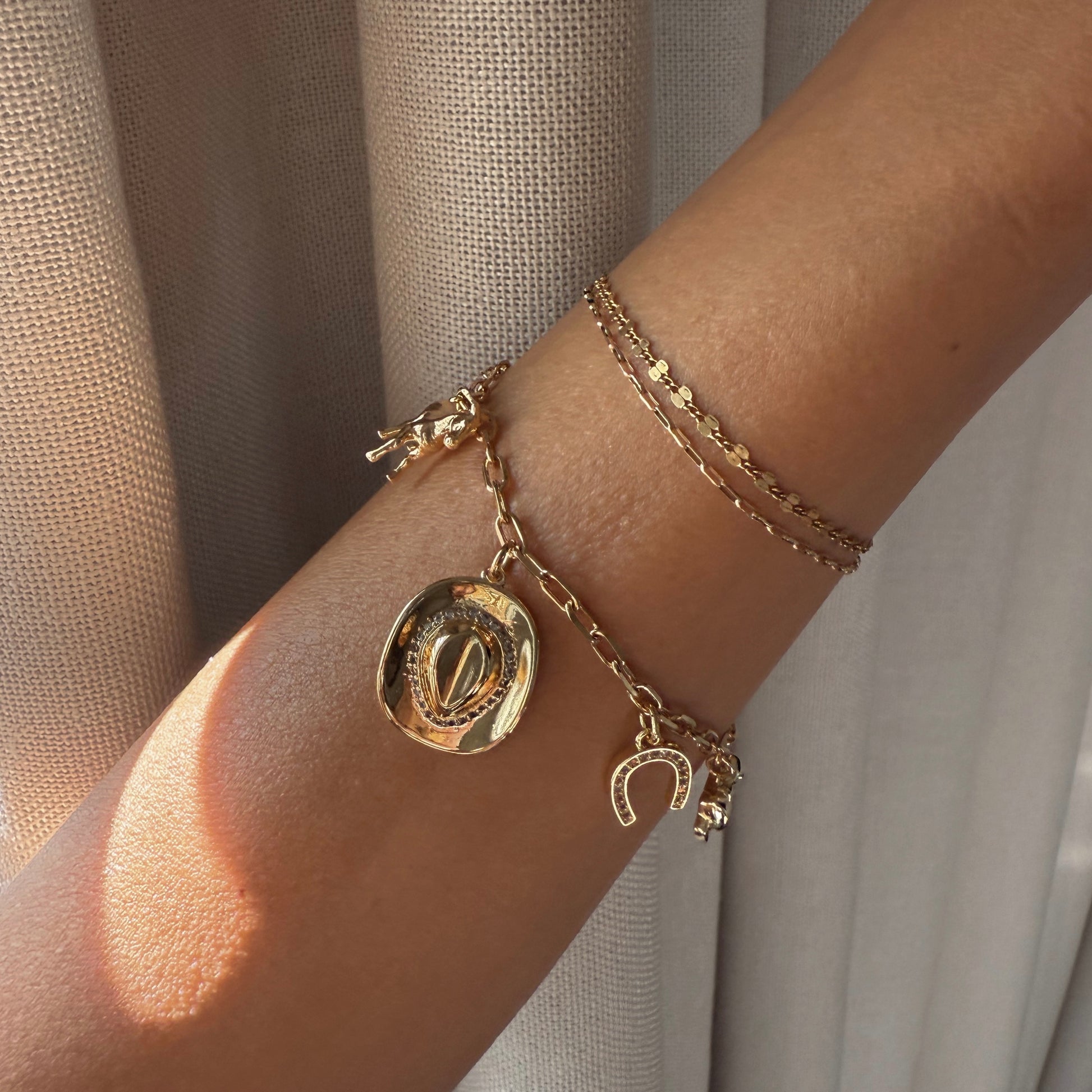 Cowboy Hat Charm Bracelet