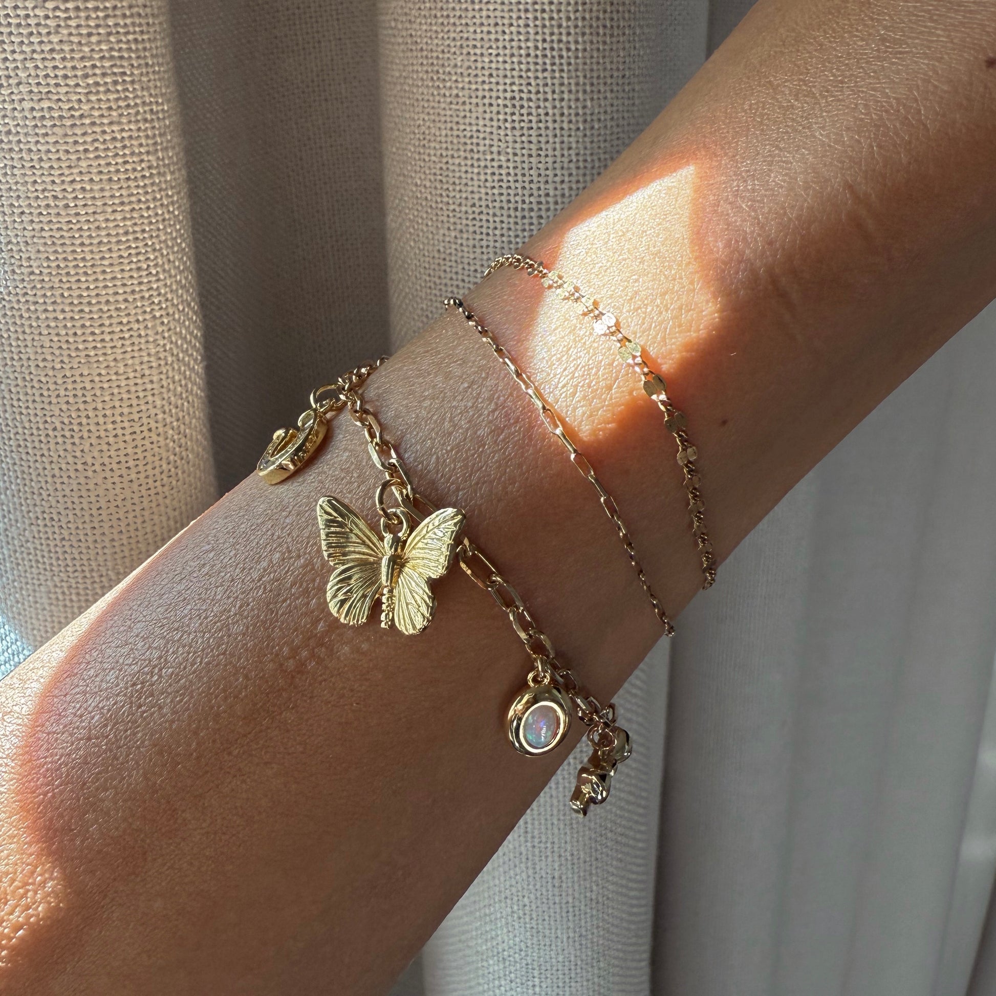 Butterfly charm bracelet