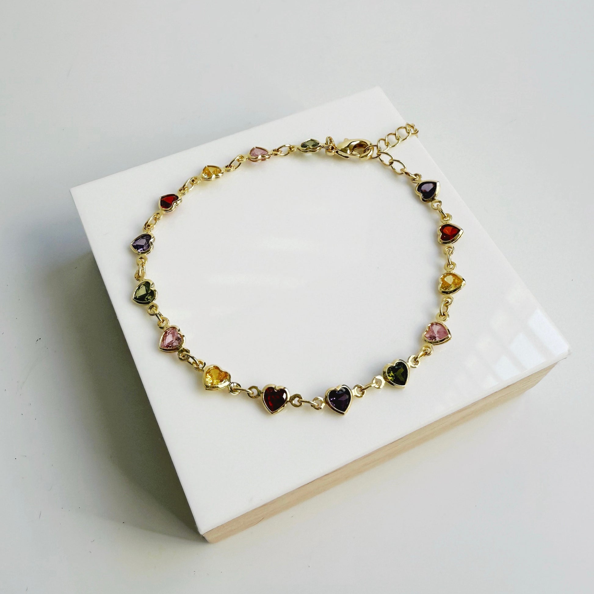 Multicolored Heart Bracelet