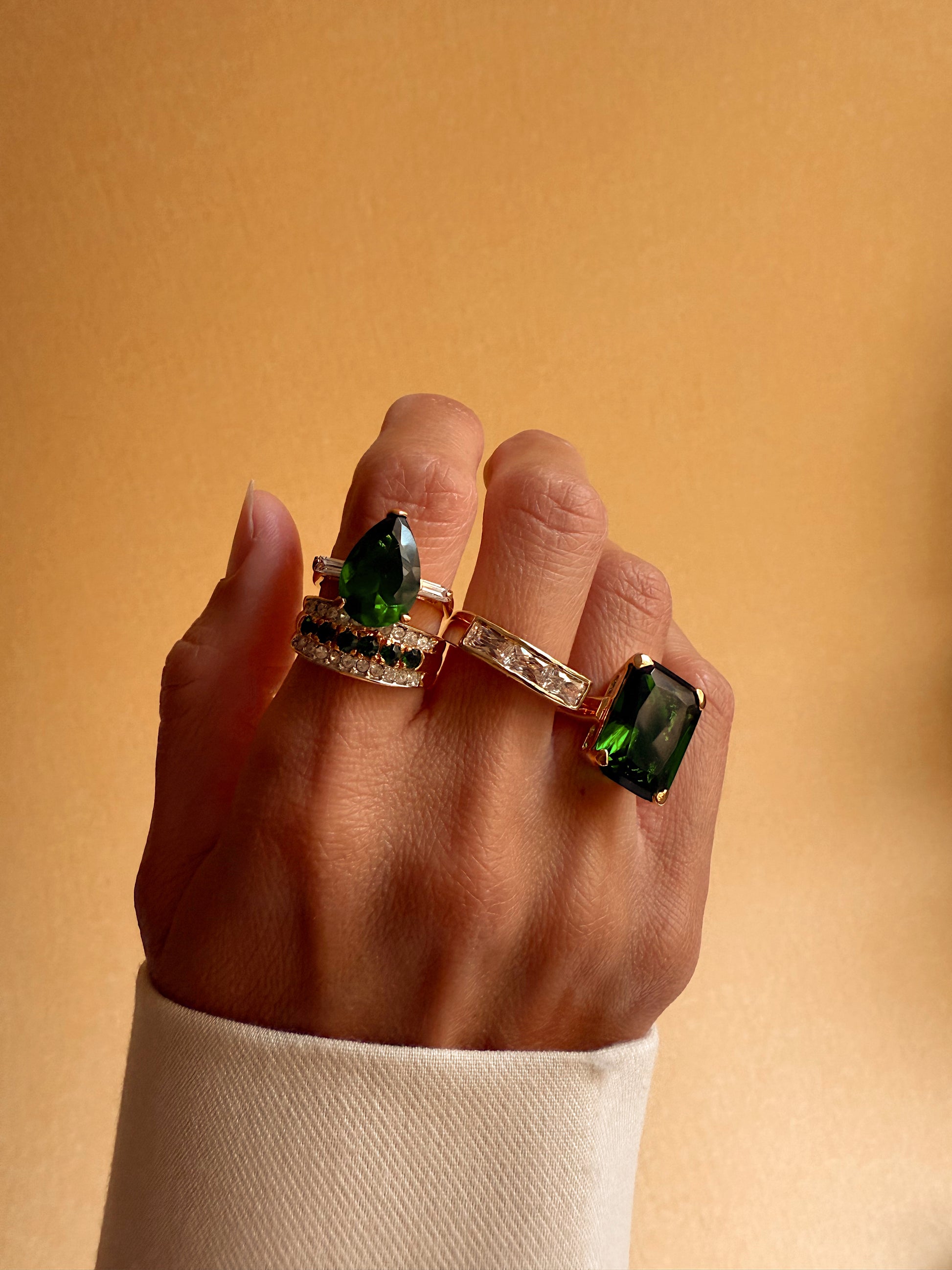 Vintage Emerald Cocktail Ring