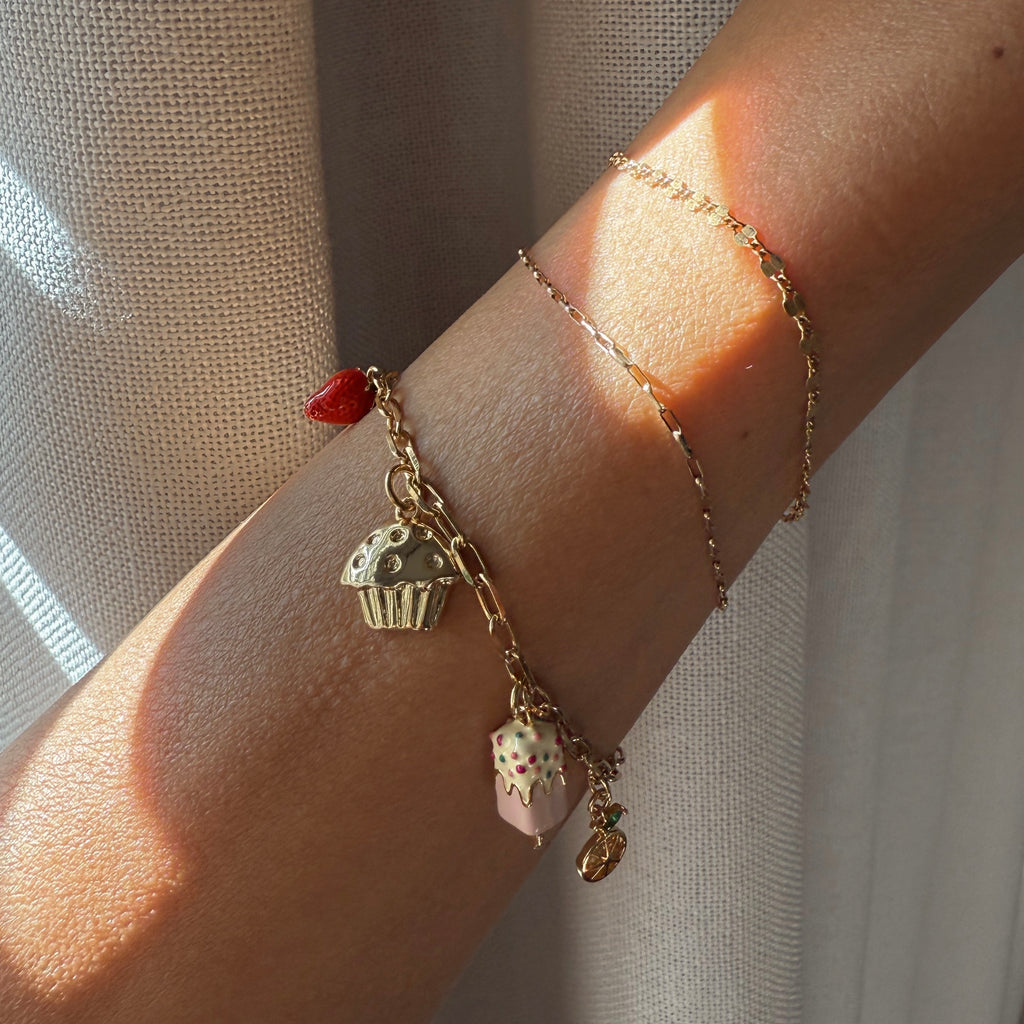 Cupcake Charm Bracelet