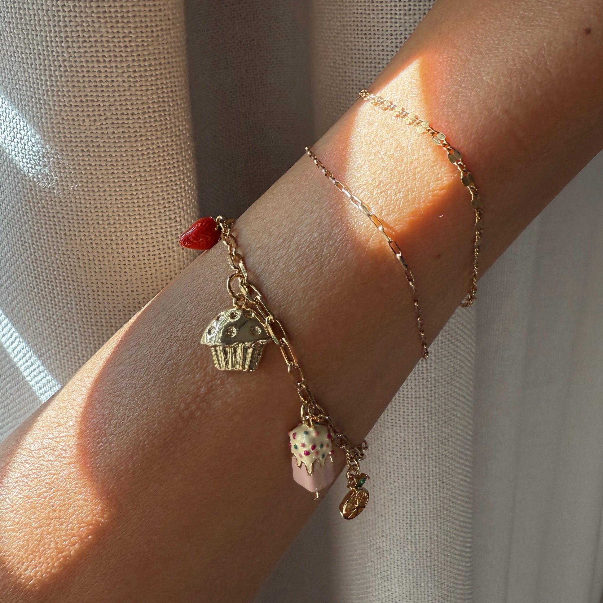 Cupcake Charm Bracelet