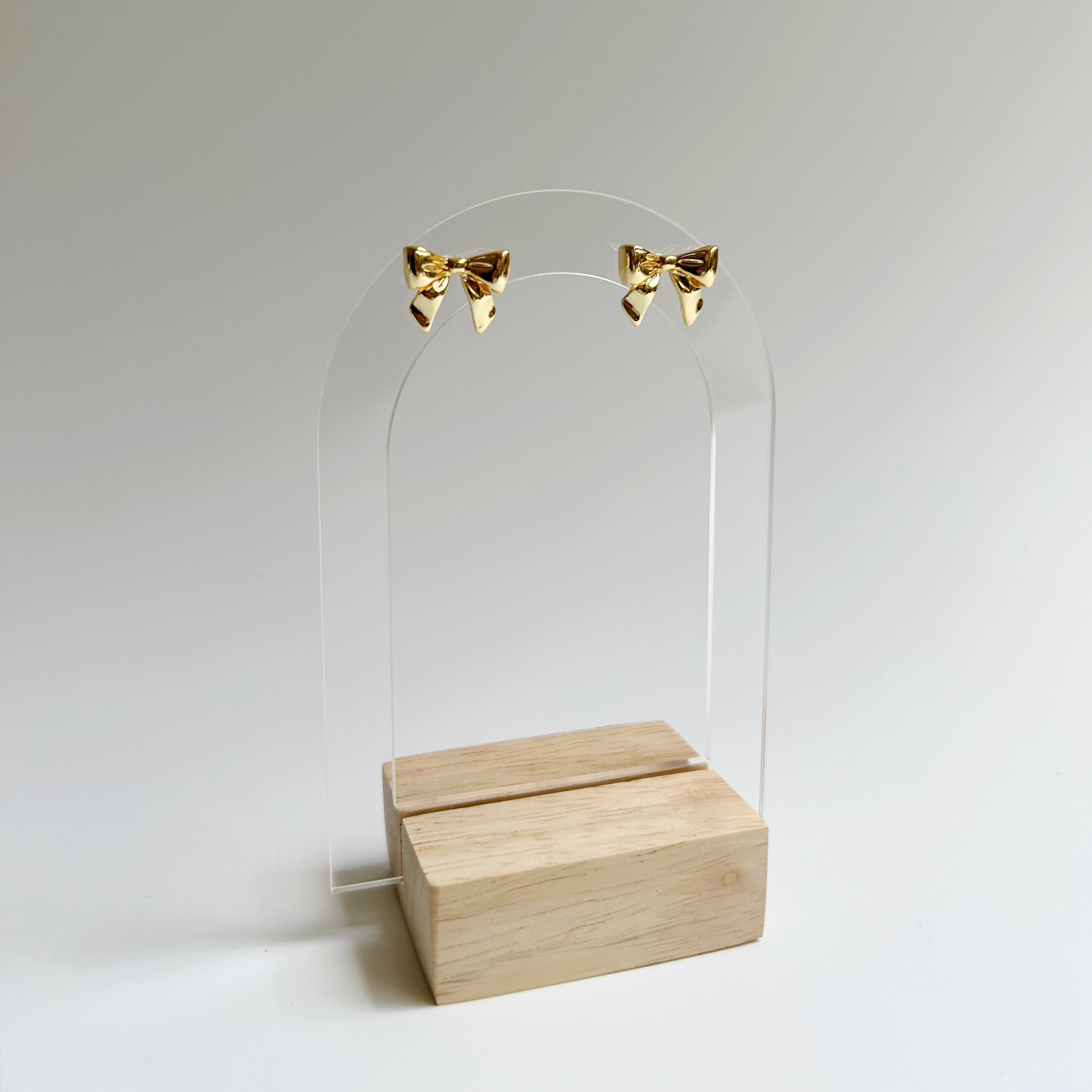 Golden Bow stud earrings