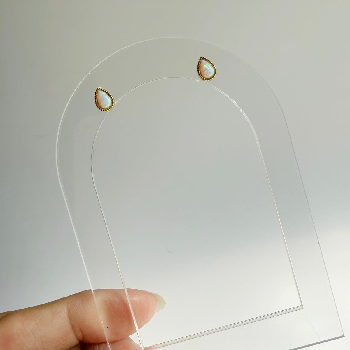 Opal Tear Drop Studs