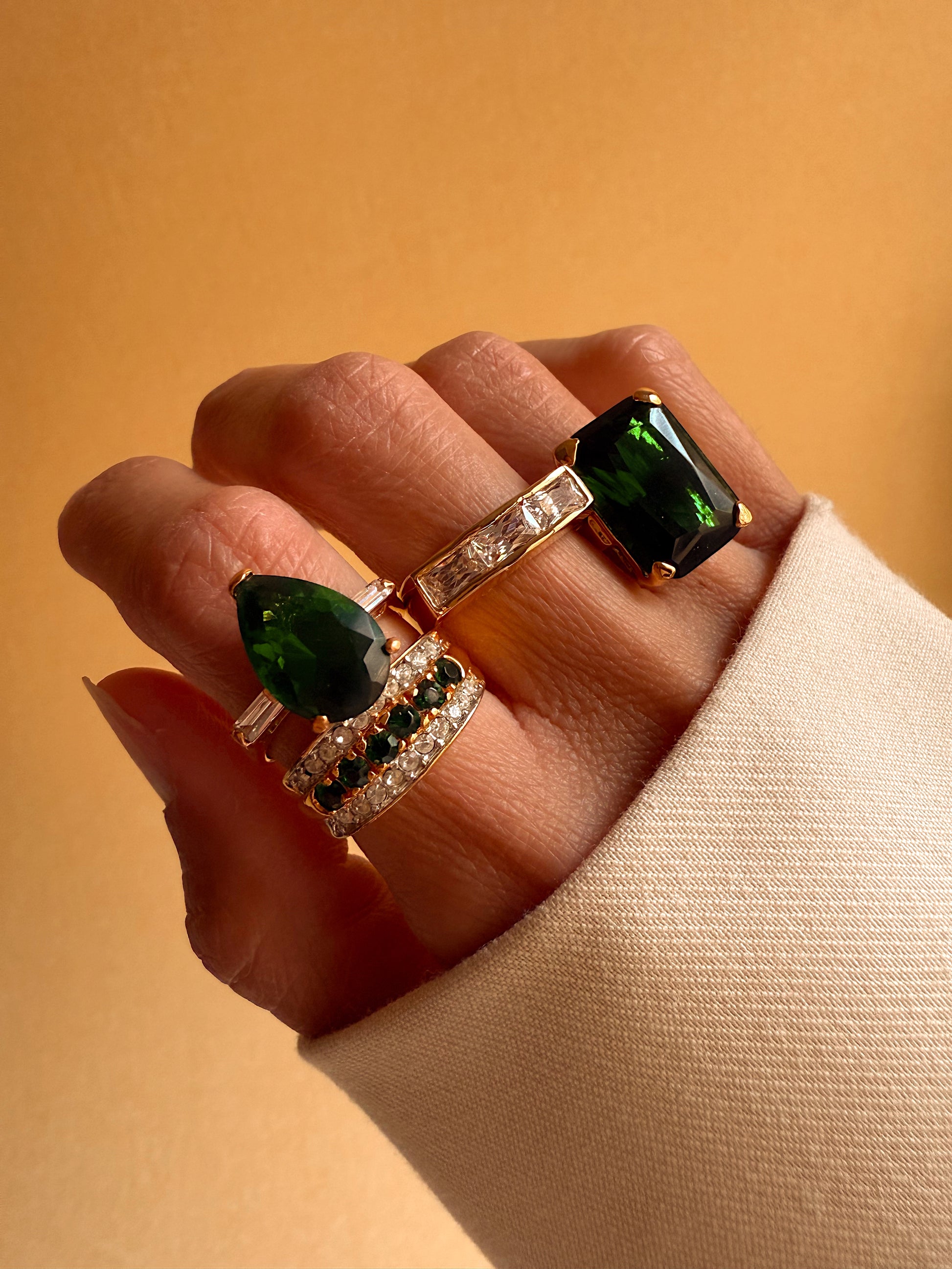 Vintage Emerald Cocktail Ring