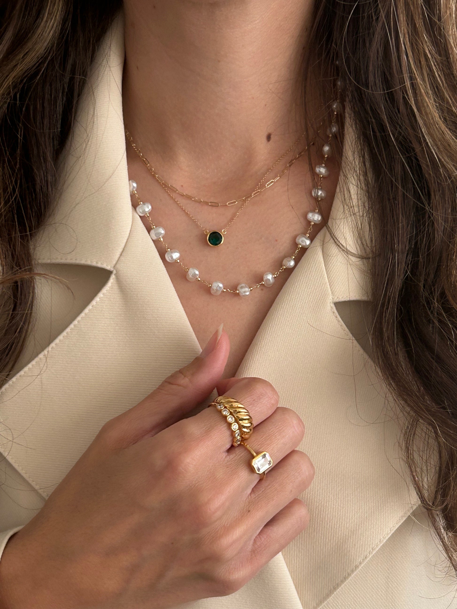 Brilliant Emerald Necklace