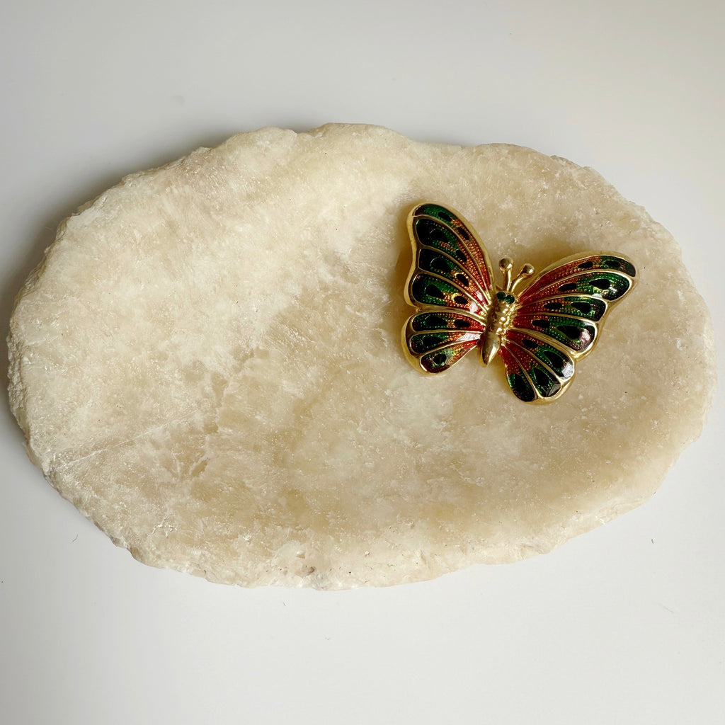 Vintage Enamel Butterfly Brooch