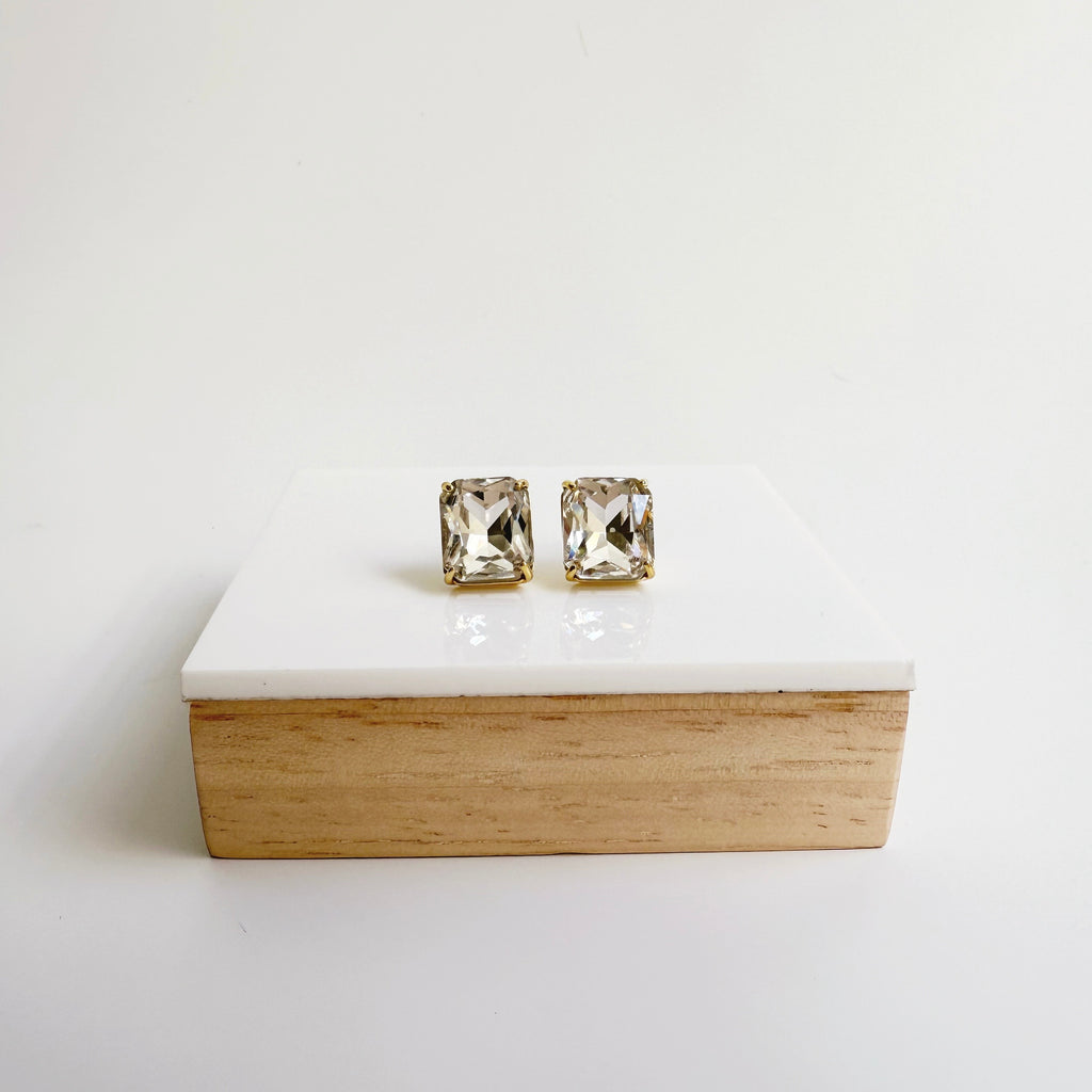 White Gem Studs