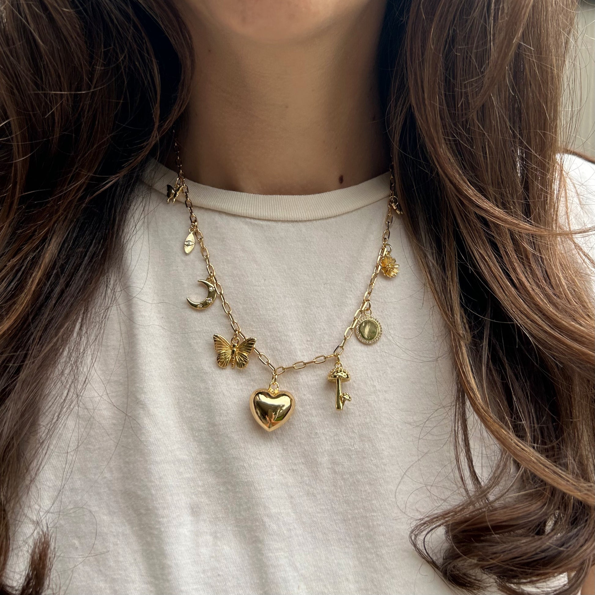 Heart and Wonder Charm Necklace