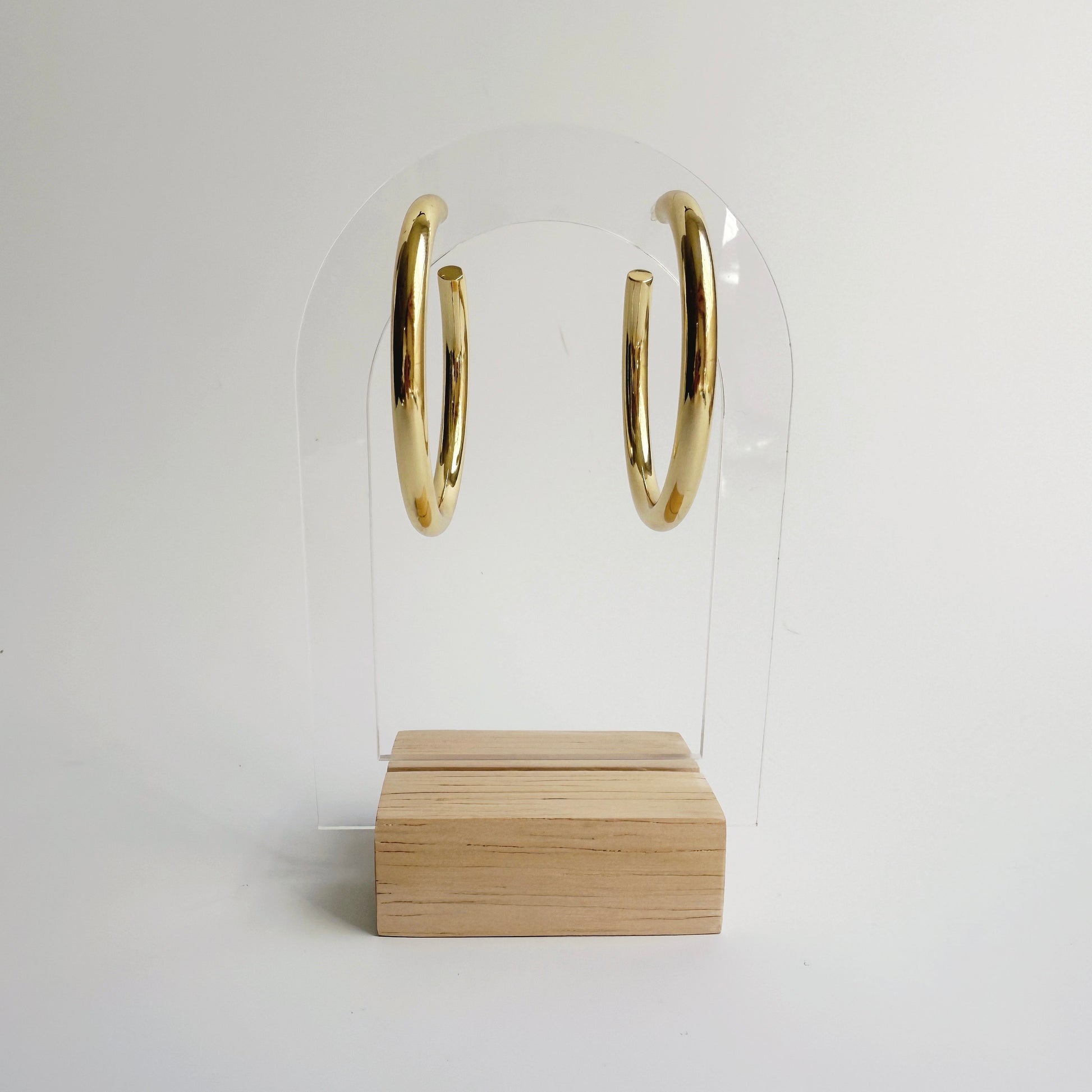 Large Gold Tube Hoops