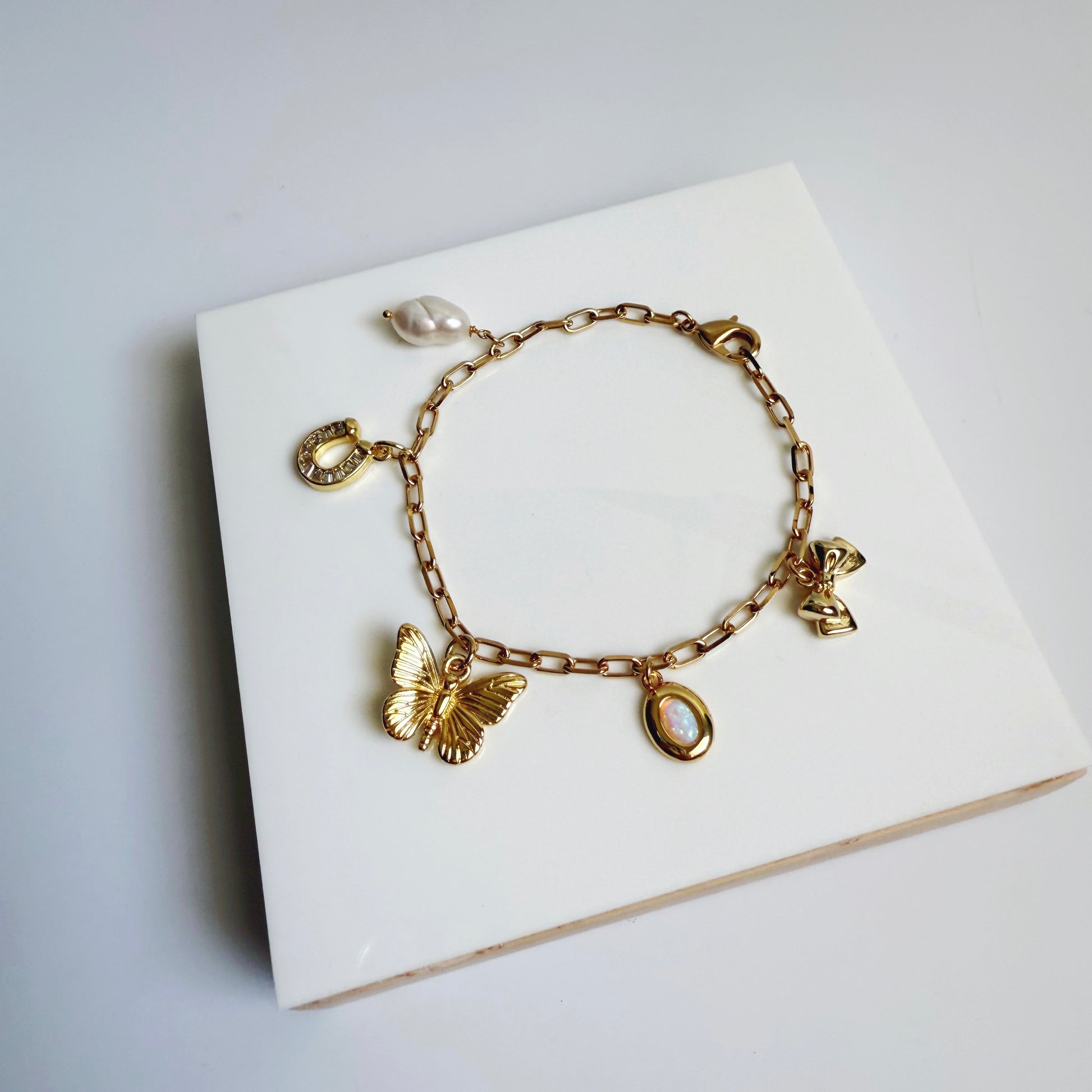 Butterfly charm bracelet