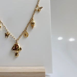 Mushroom Charm Necklace