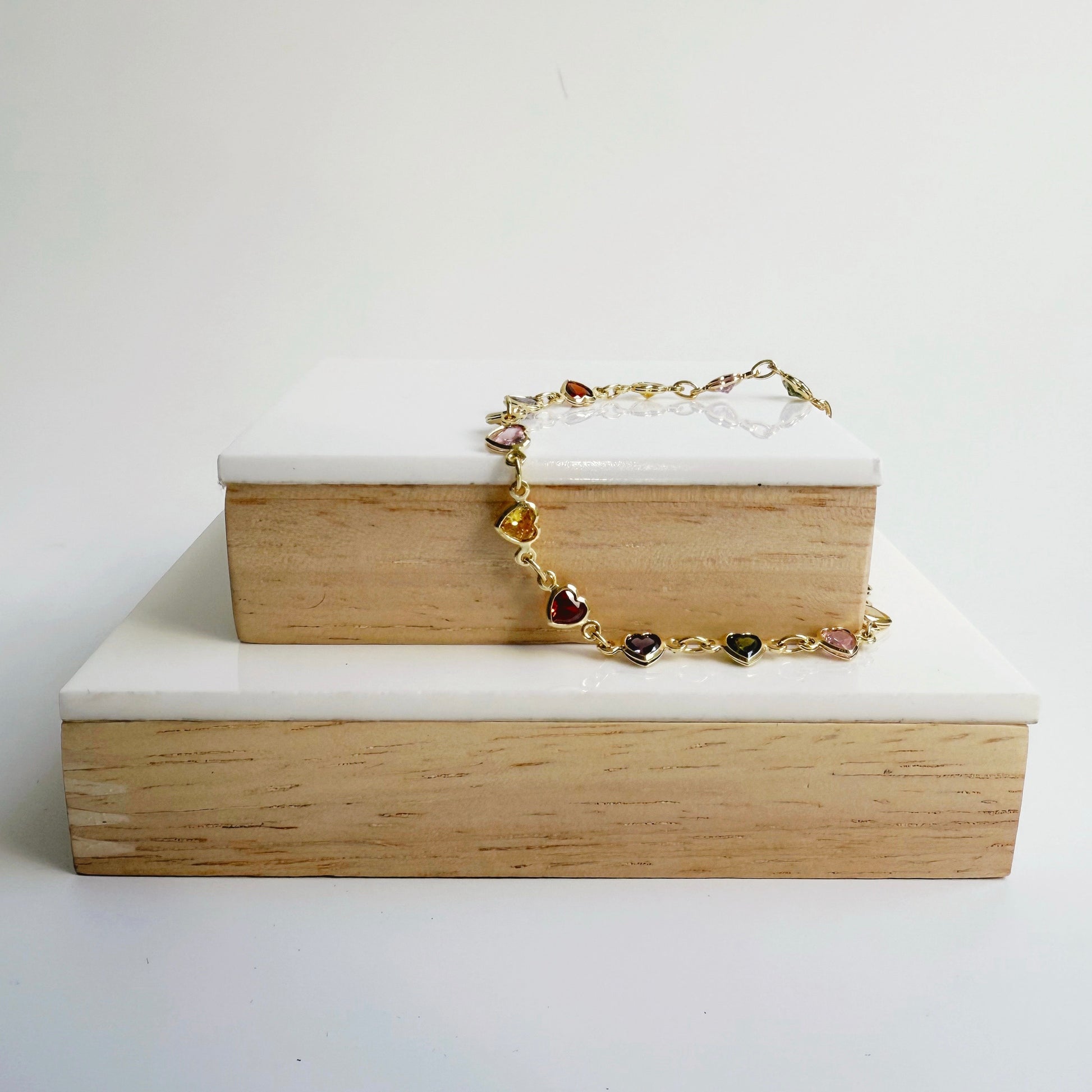 Multicolored Heart Bracelet