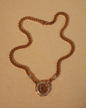 Vintage Etruscan Coin Necklace