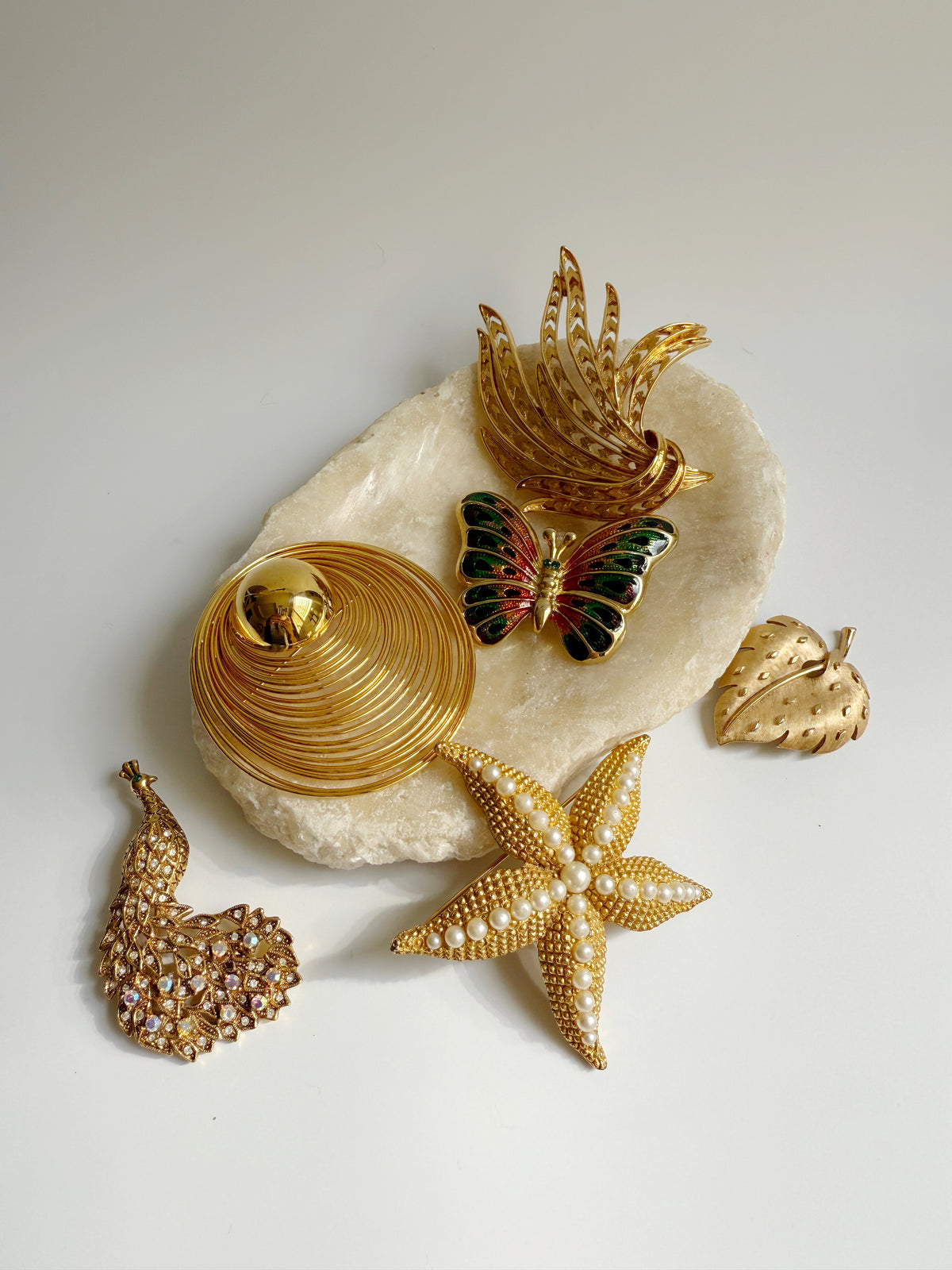 Vintage Peacock Brooch