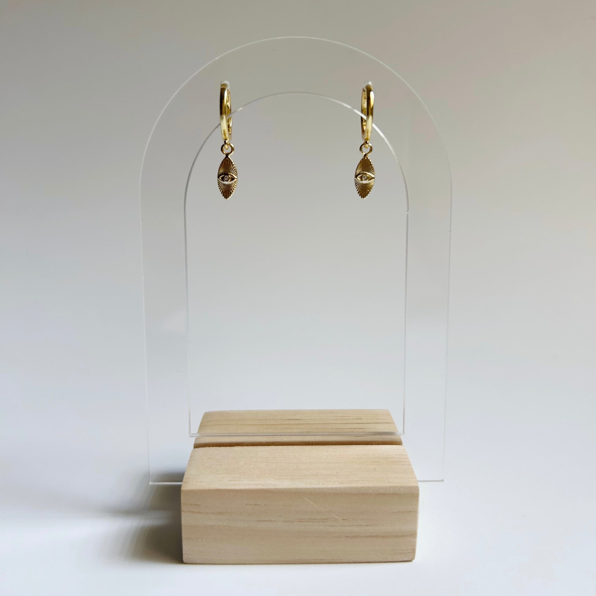 Gold Evil Eye Drop Huggies