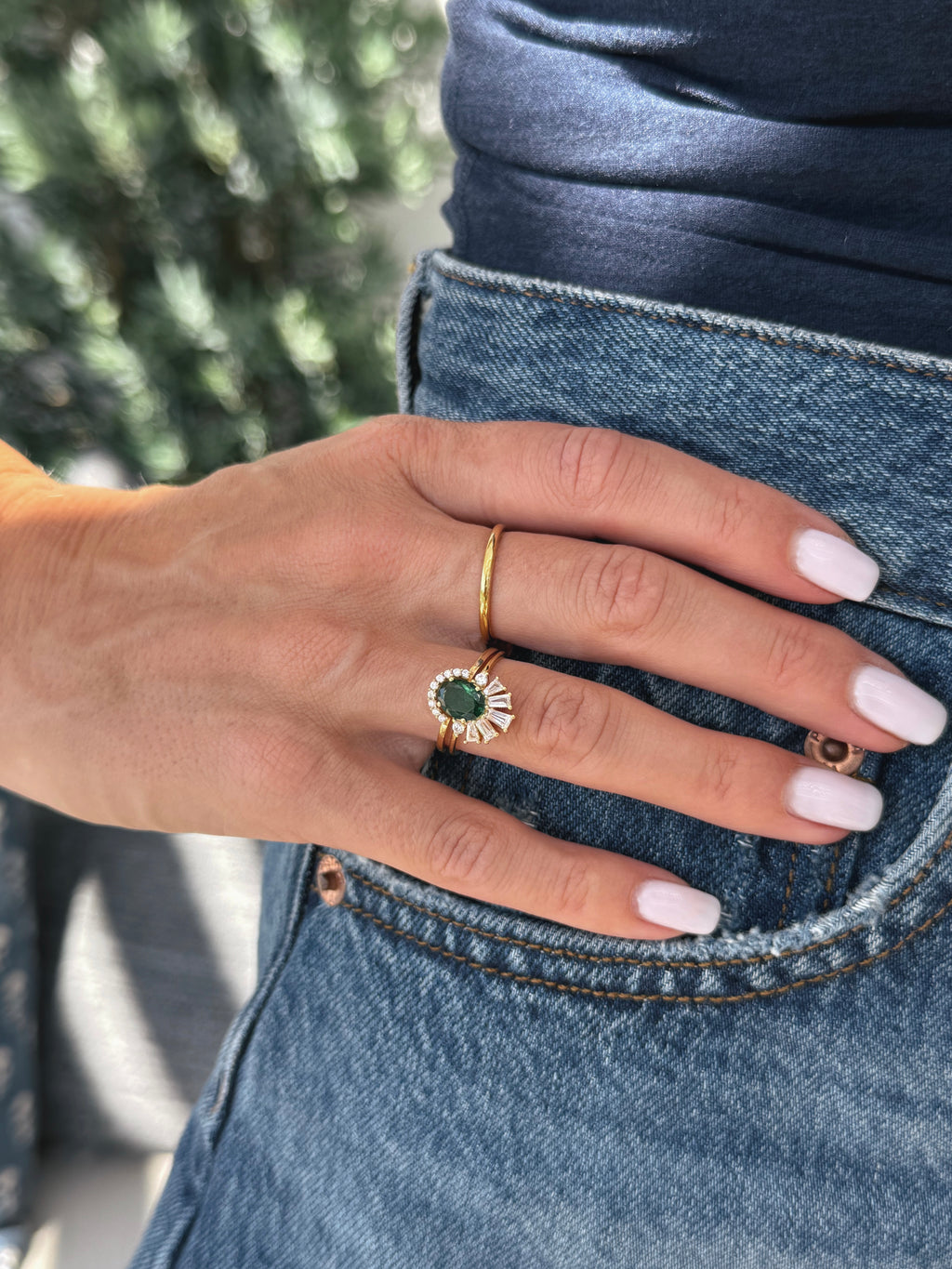 Stevie Emerald Ring