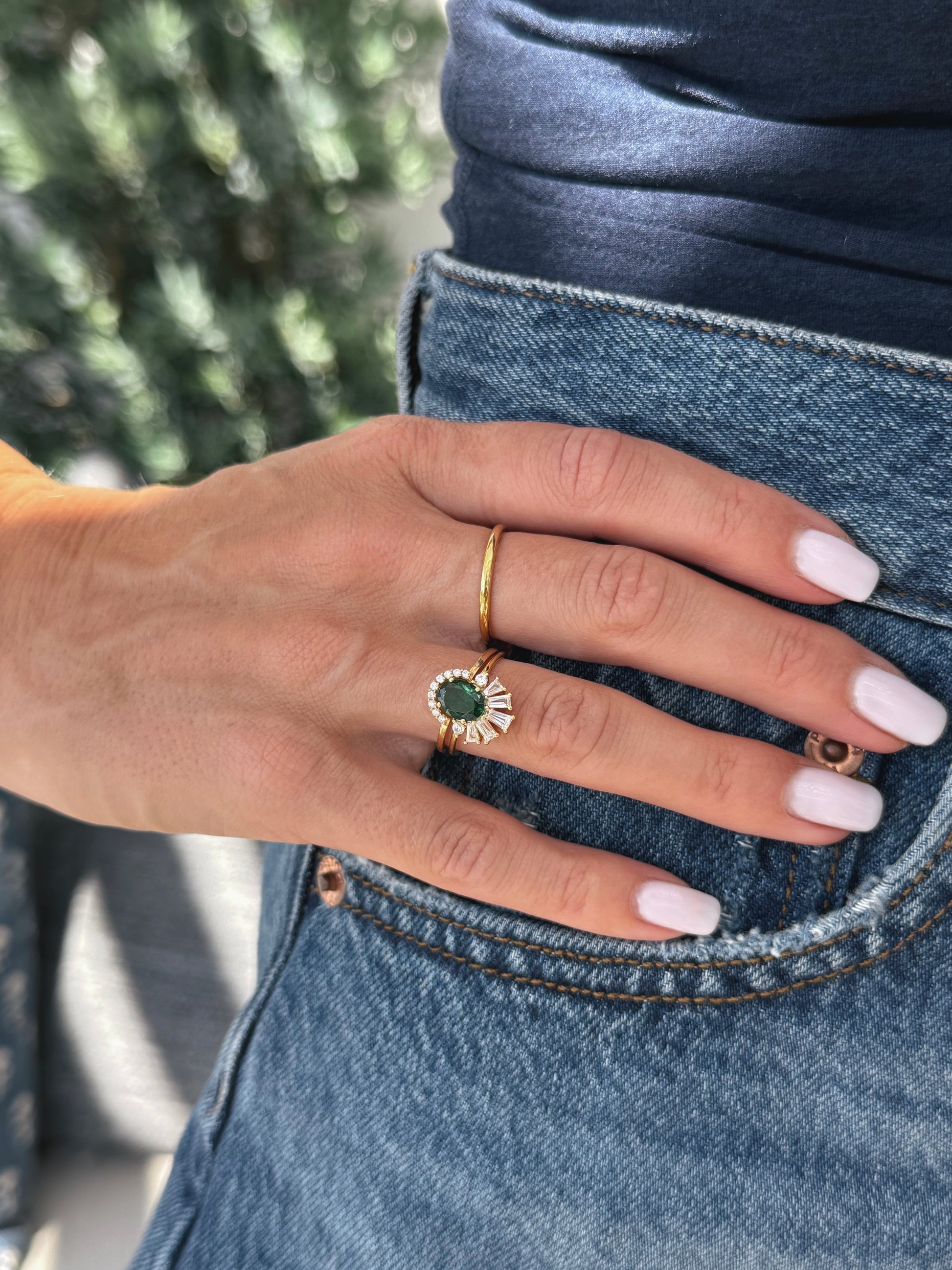Stevie Emerald Ring