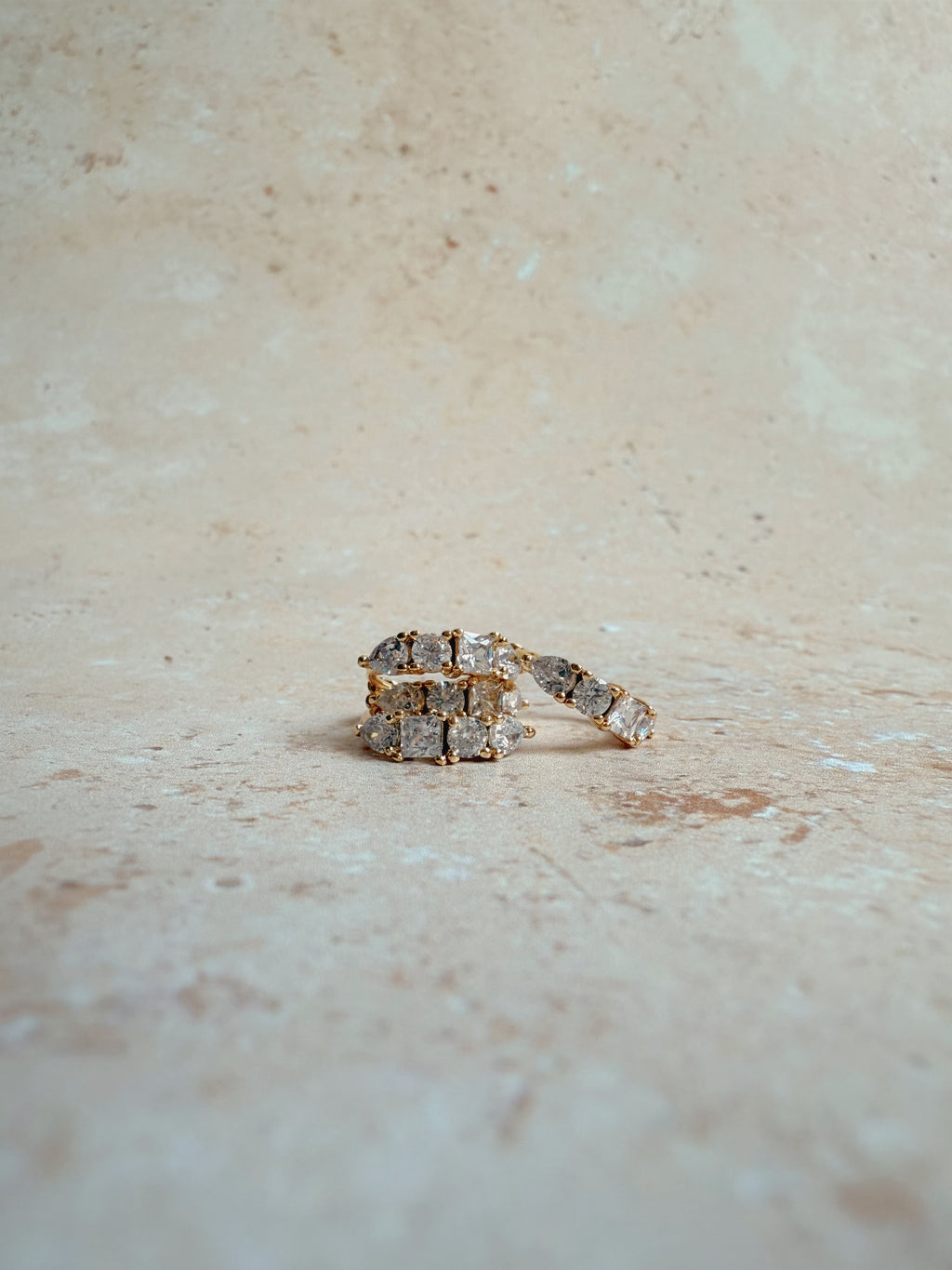 Multi Stone CZ Huggie
