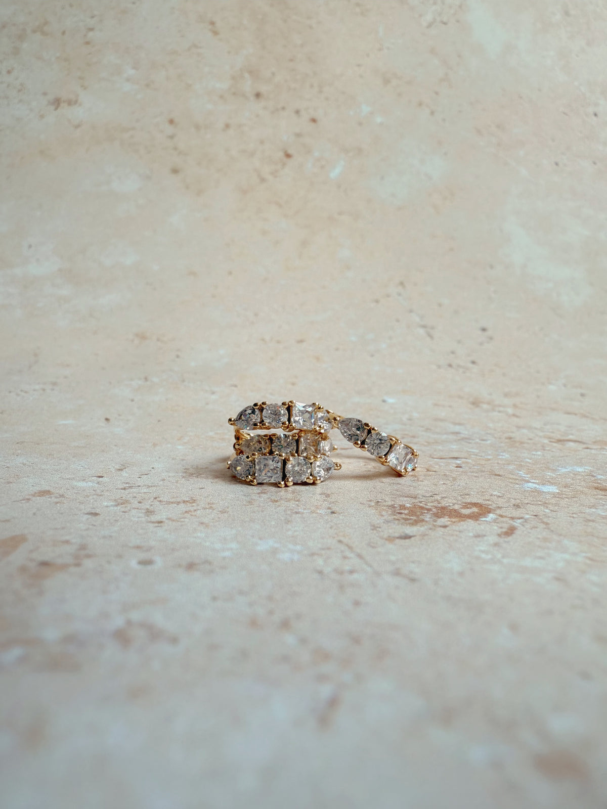 Multi Stone CZ Huggie