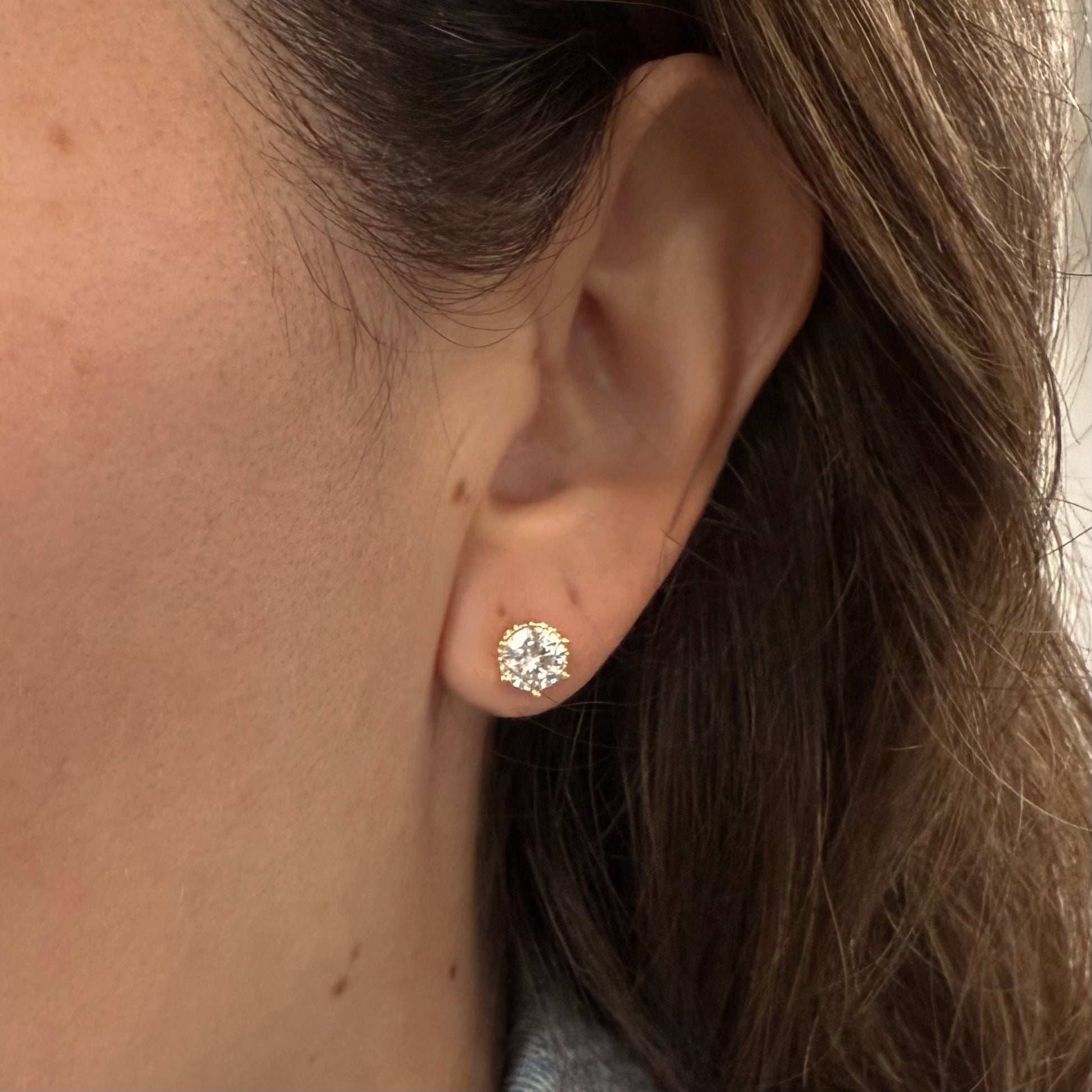 Round CZ Studs