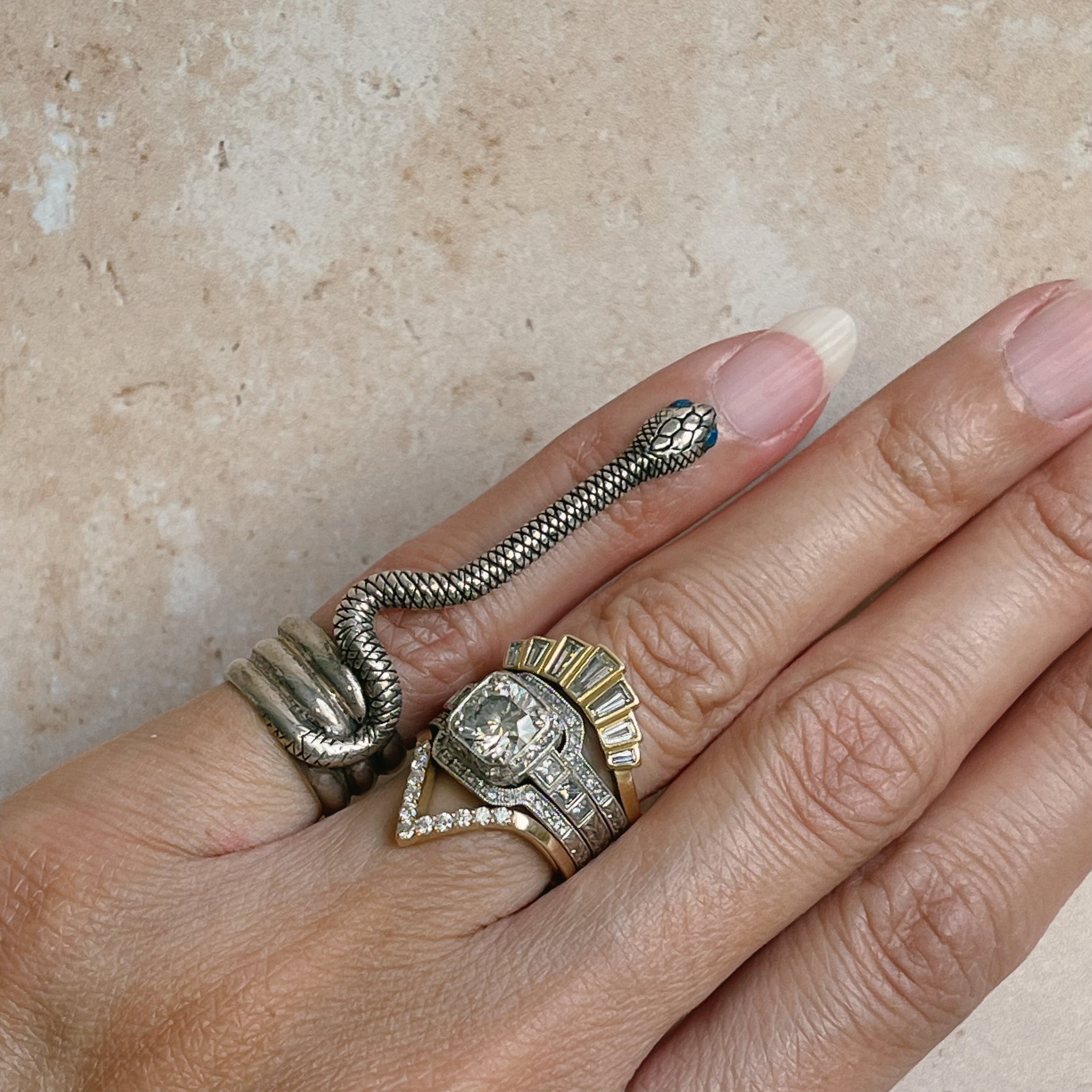 Vintage Snake Pinky Ring