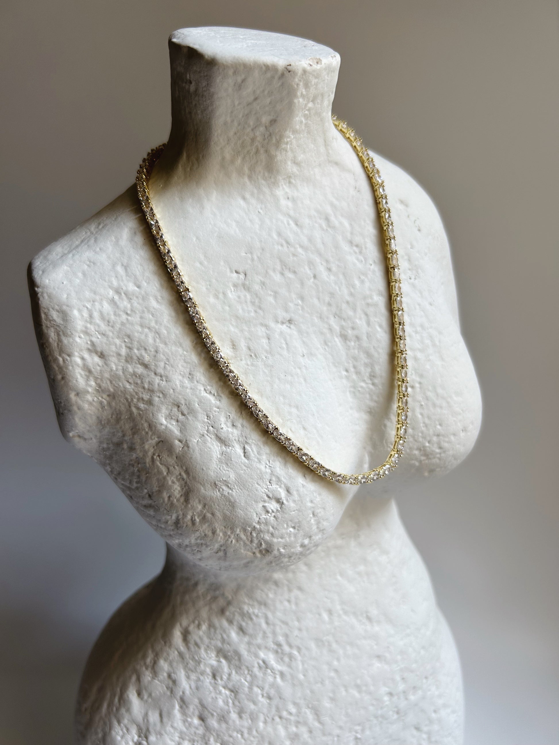 Oval Tennis Necklace
