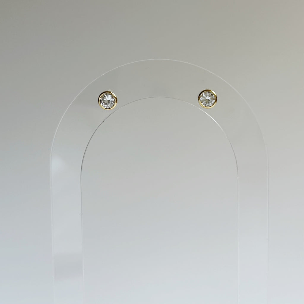 Bezel CZ Studs