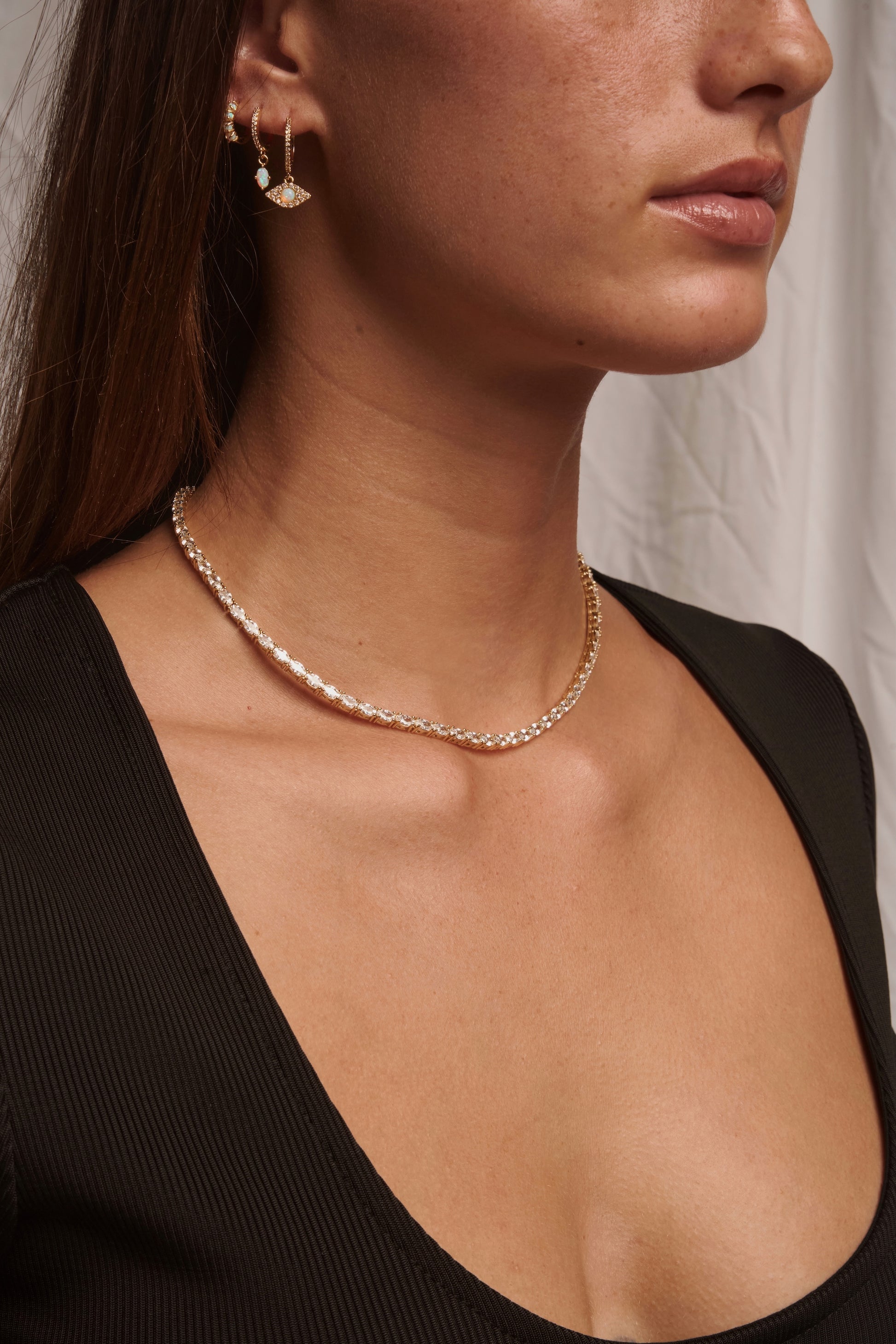Oval Tennis Necklace