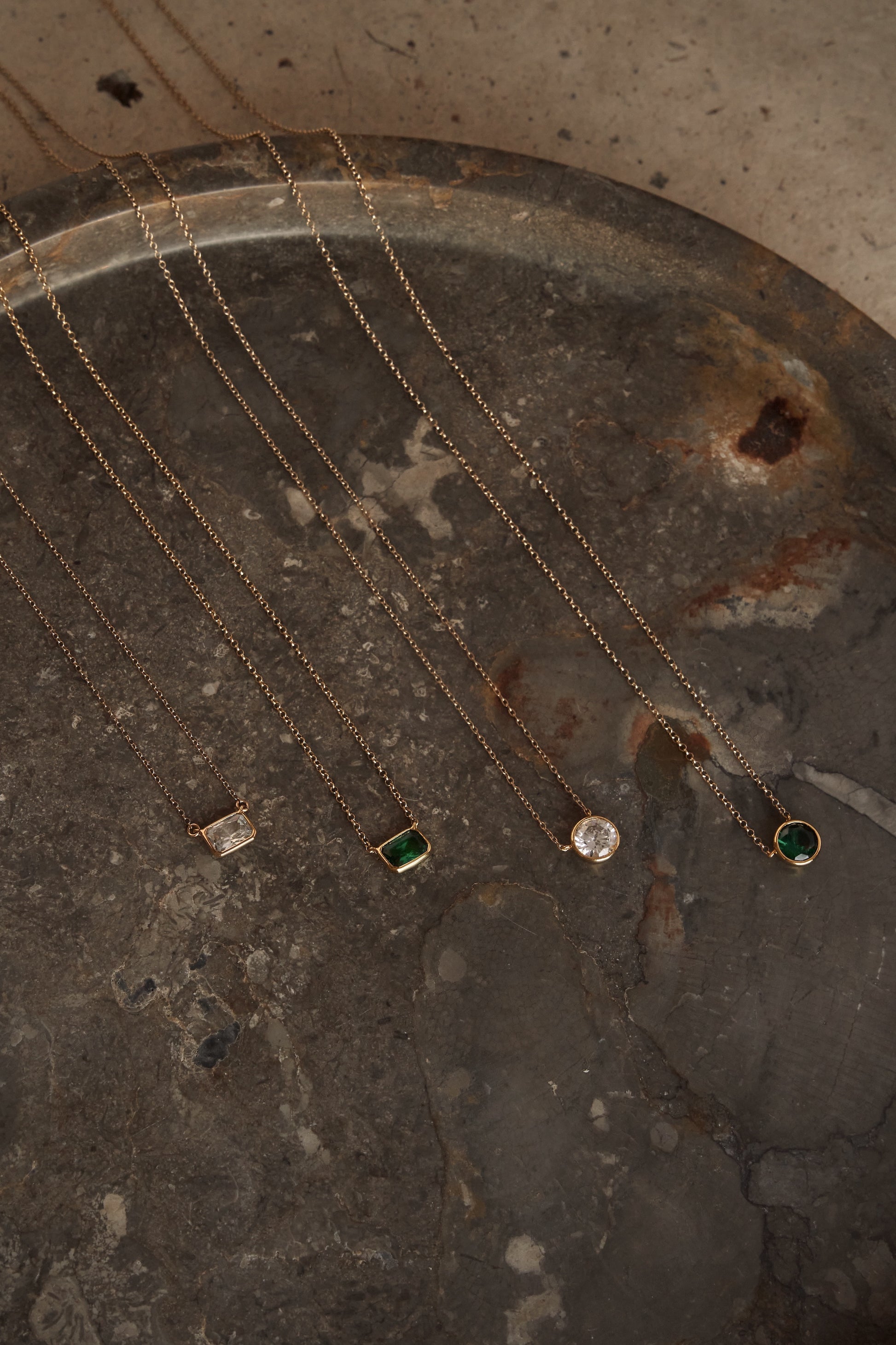 Brilliant Emerald Necklace