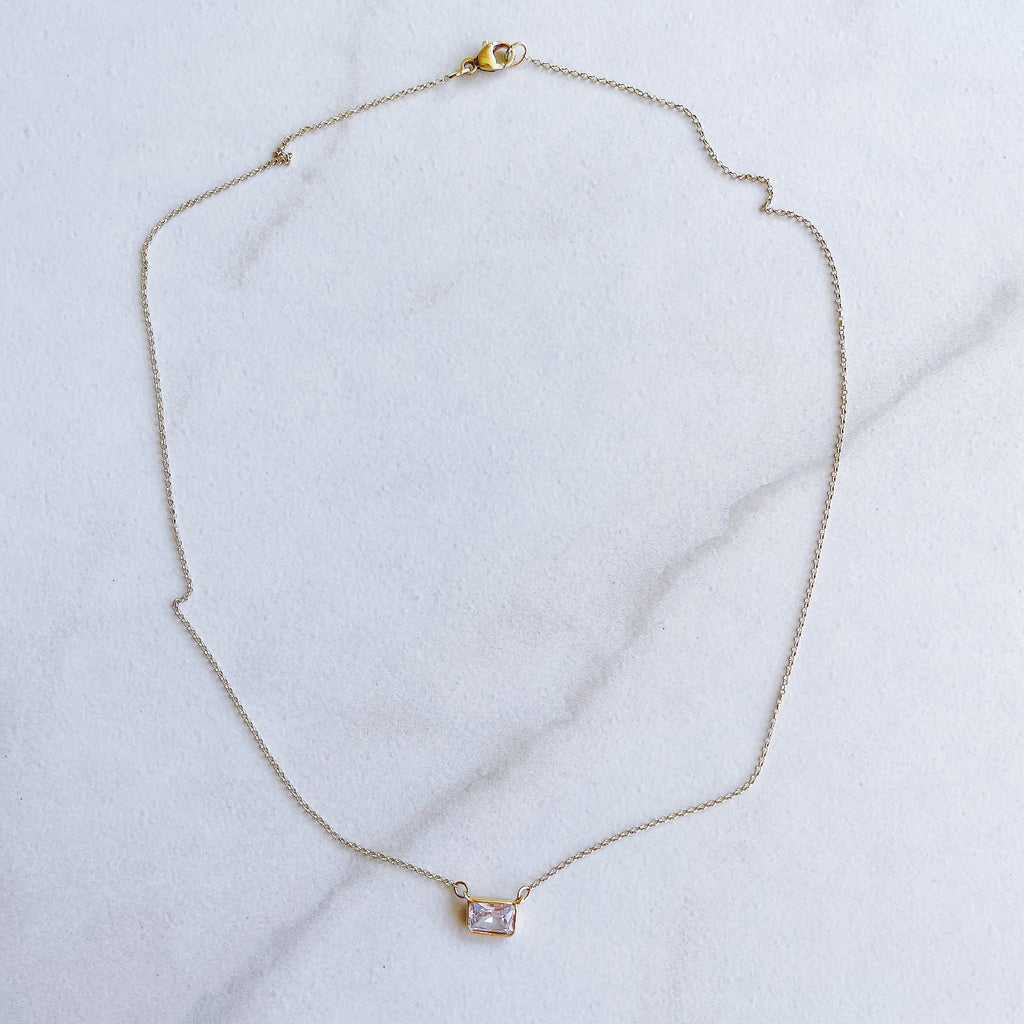 Bezel CZ Necklace