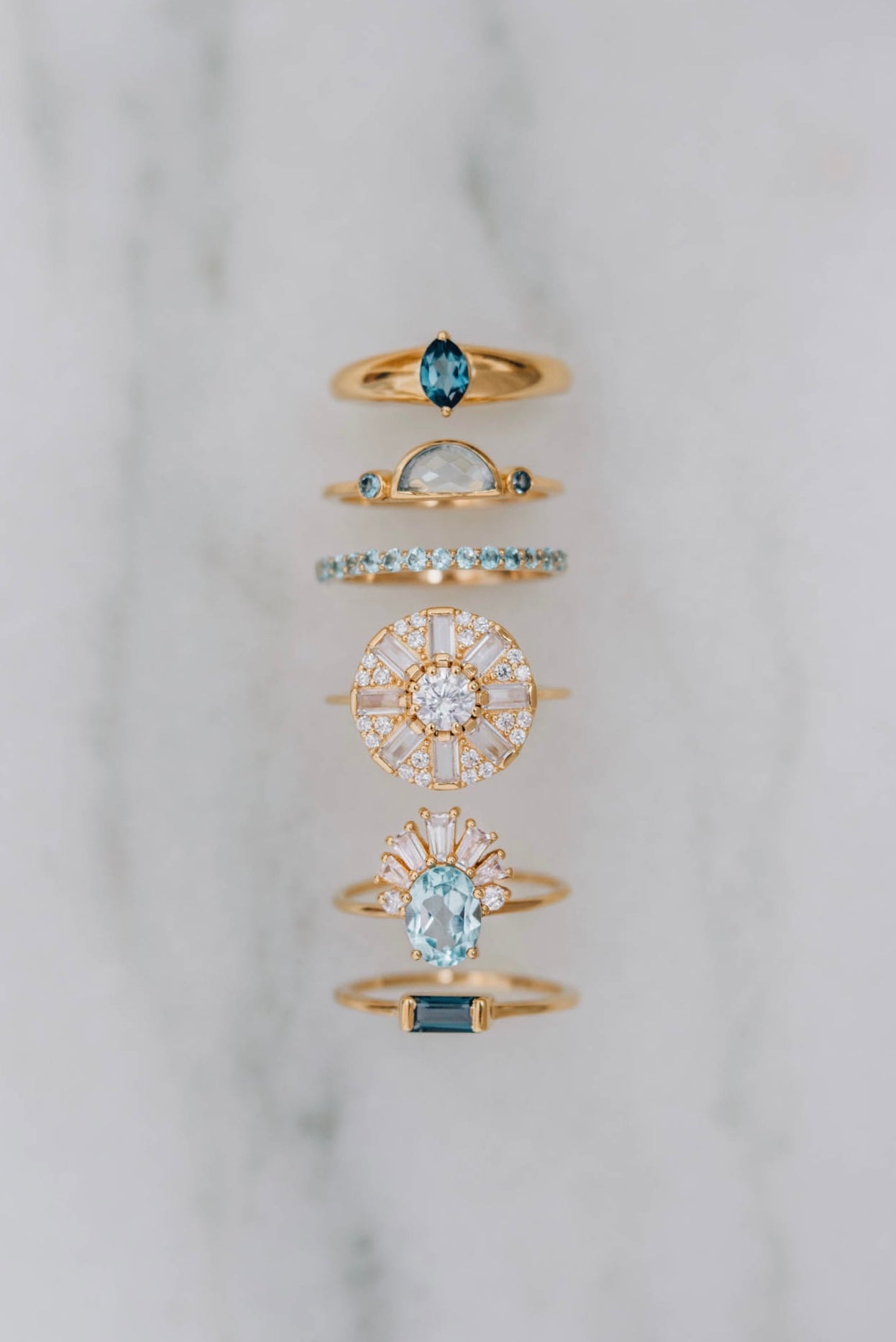 Topaz Blue ring, Something blue ring, wedding ring