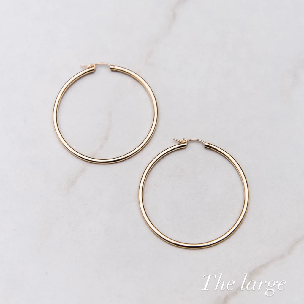 14k Gold Filled Hallow Hoops