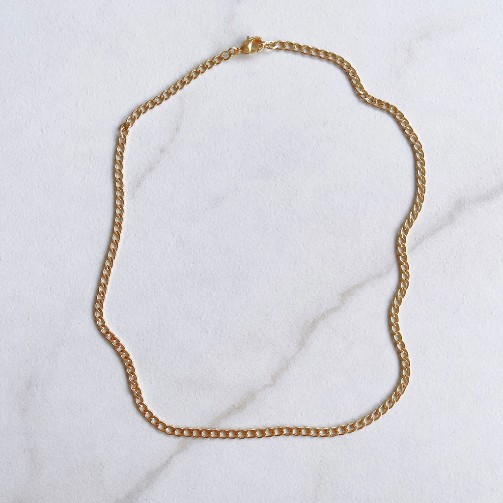 Mini Flat Curb Chain Necklace