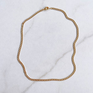 Mini Flat Curb Chain Necklace