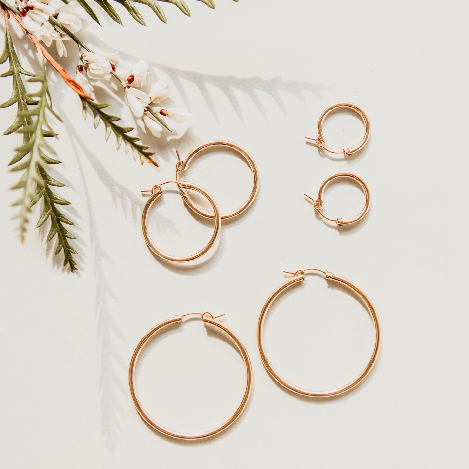 14k Gold Filled Hallow Hoops