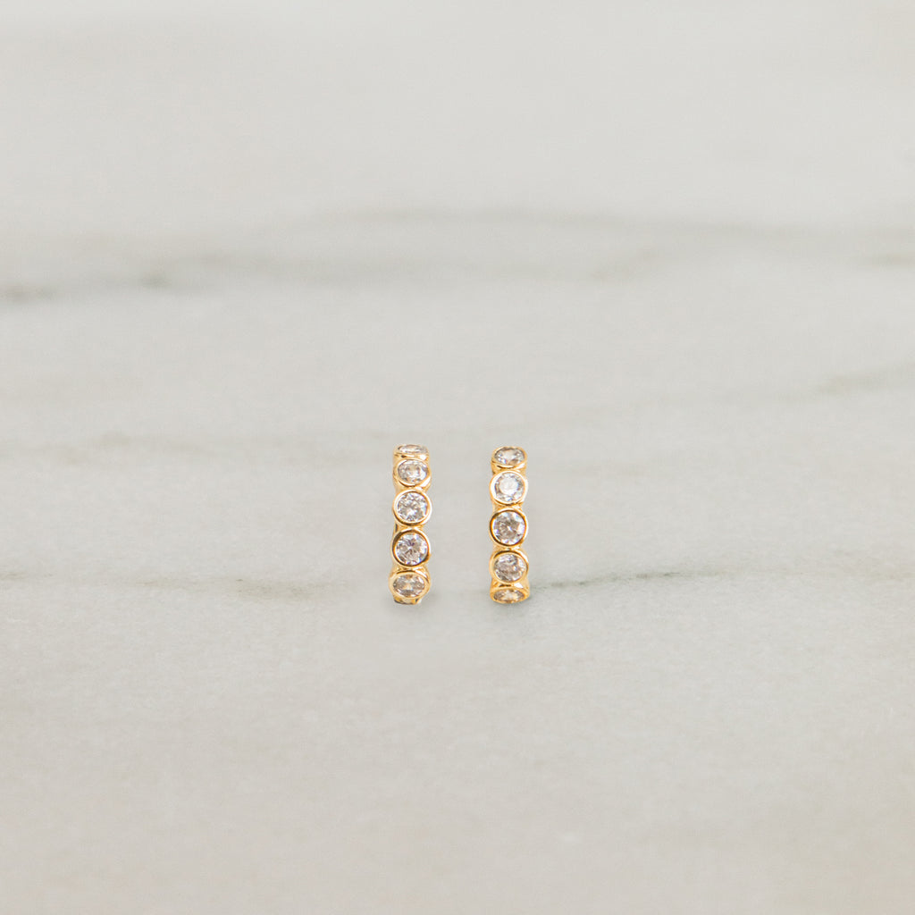 Bezel Set CZ Huggies