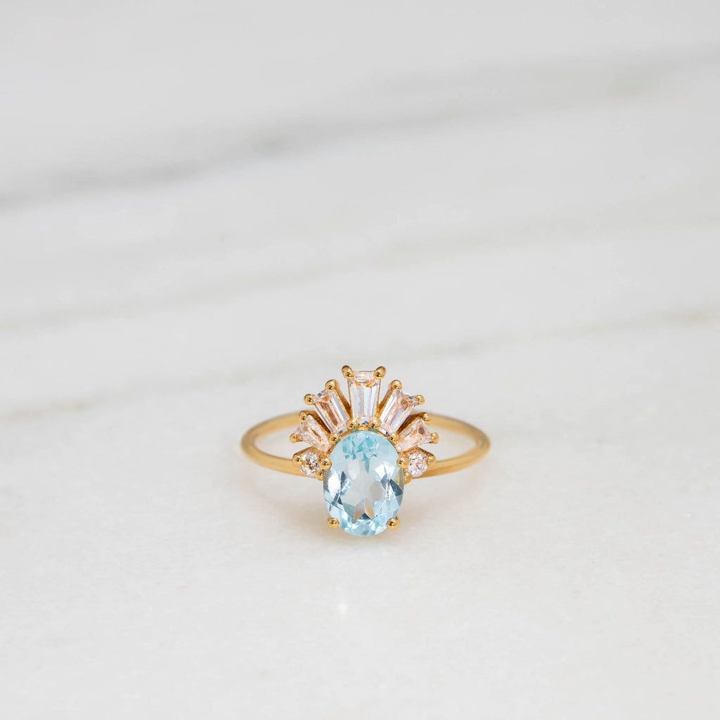 something blue ring, blue wedding ring, blue topaz ring