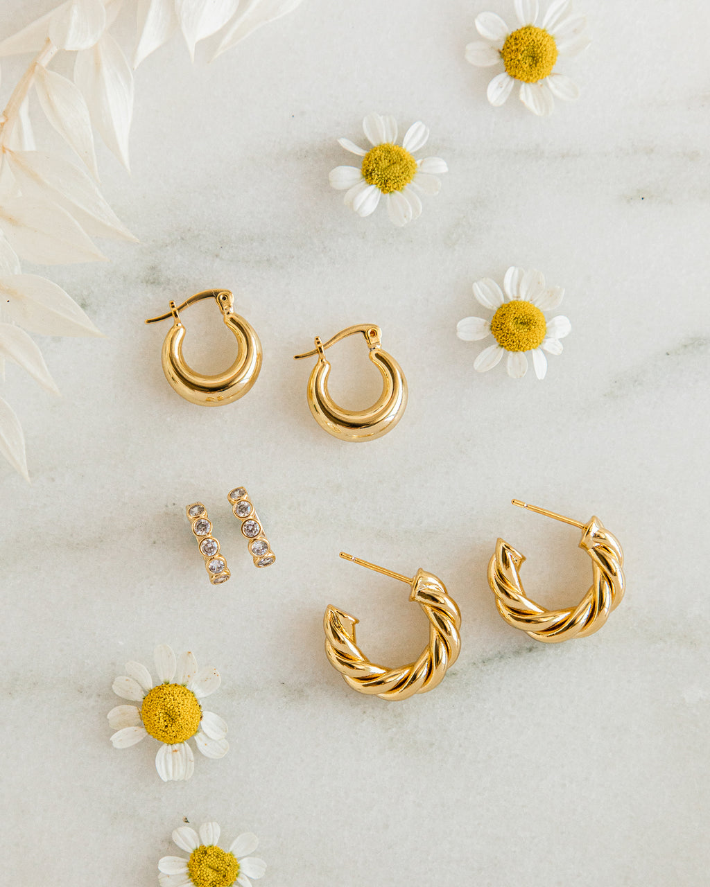 Bezel Set CZ Huggies