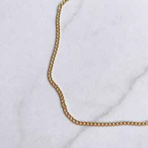 Mini Flat Curb Chain Necklace