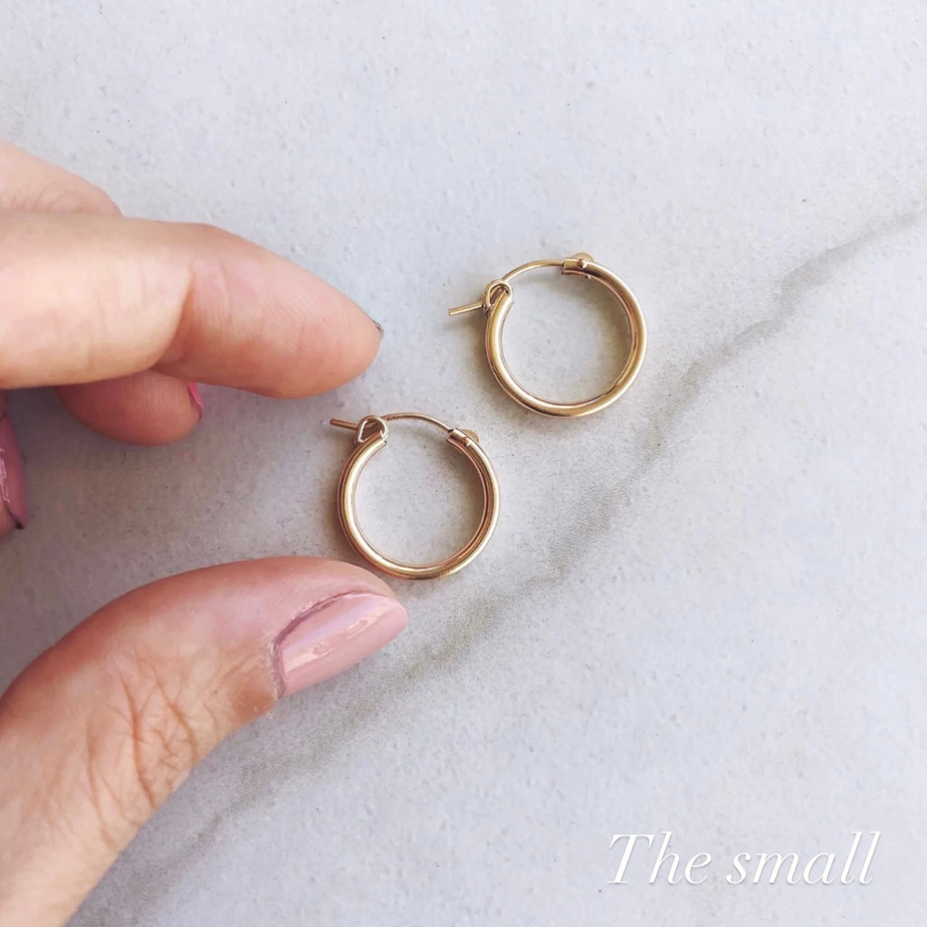 14k Gold Filled Hallow Hoops