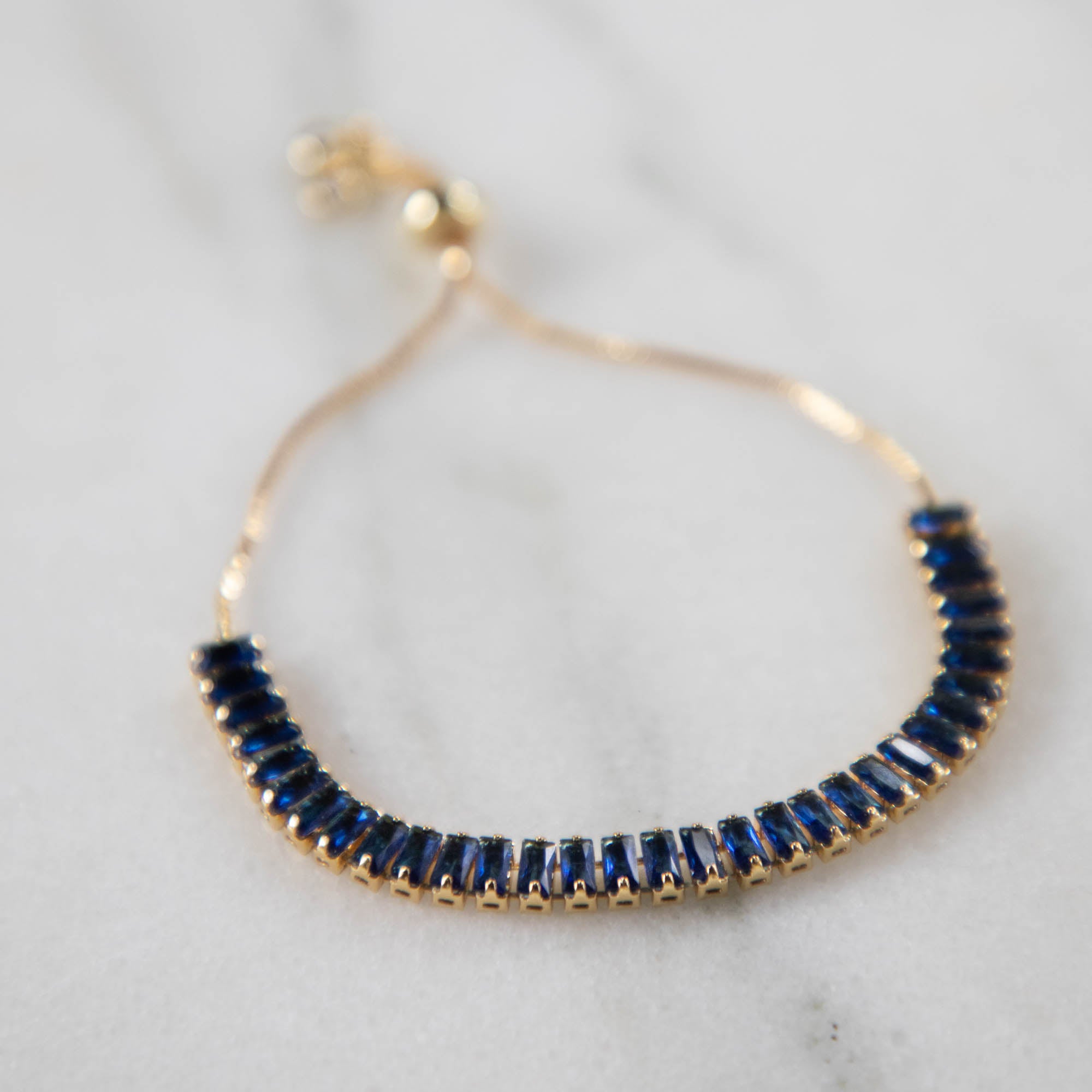 Blue Baguette Tennis Bracelet