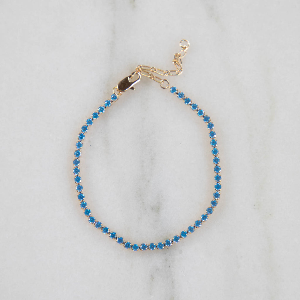 Light Blue Tennis Bracelet