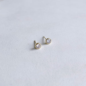 Bezel CZ Studs